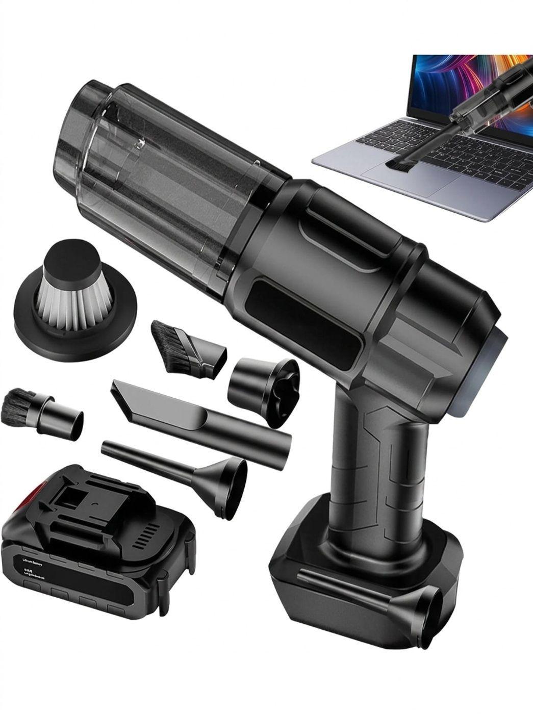Aspiradora Inalambrica Recargable Para Auto Y Casa-2