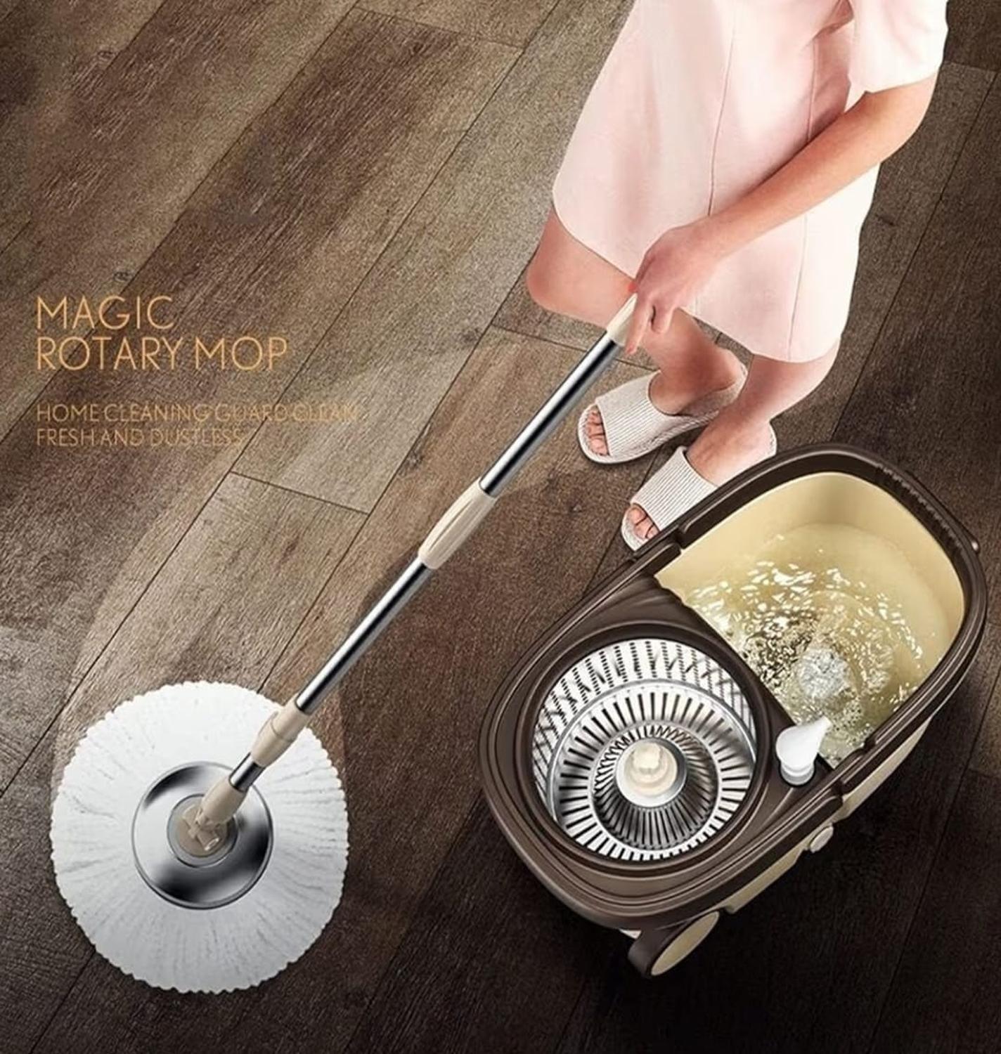 Trapero Mopa Giratoria 360º Con Balde Centrifugador Acero Inoxidable-2