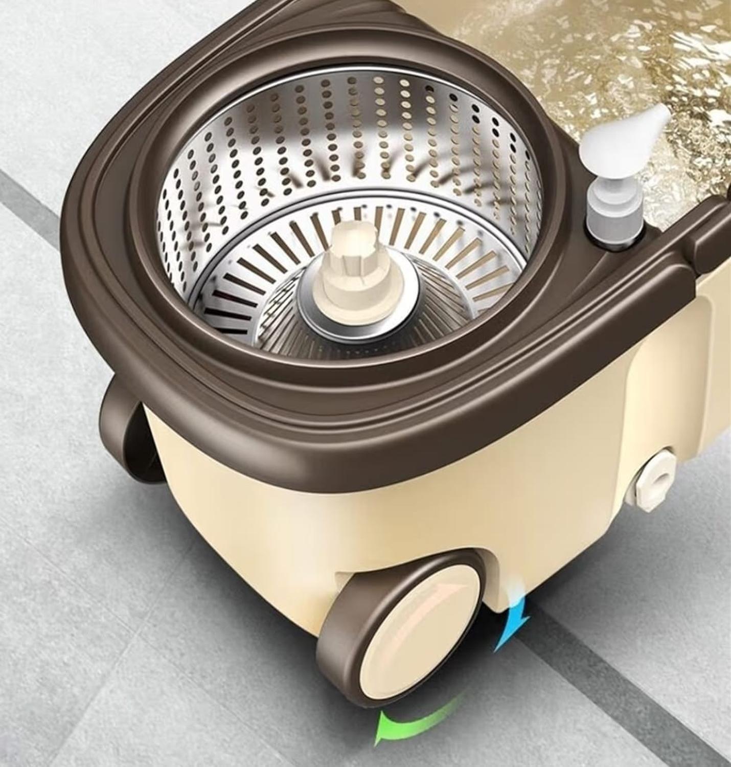 Trapero Mopa Giratoria 360º Con Balde Centrifugador Acero Inoxidable-3