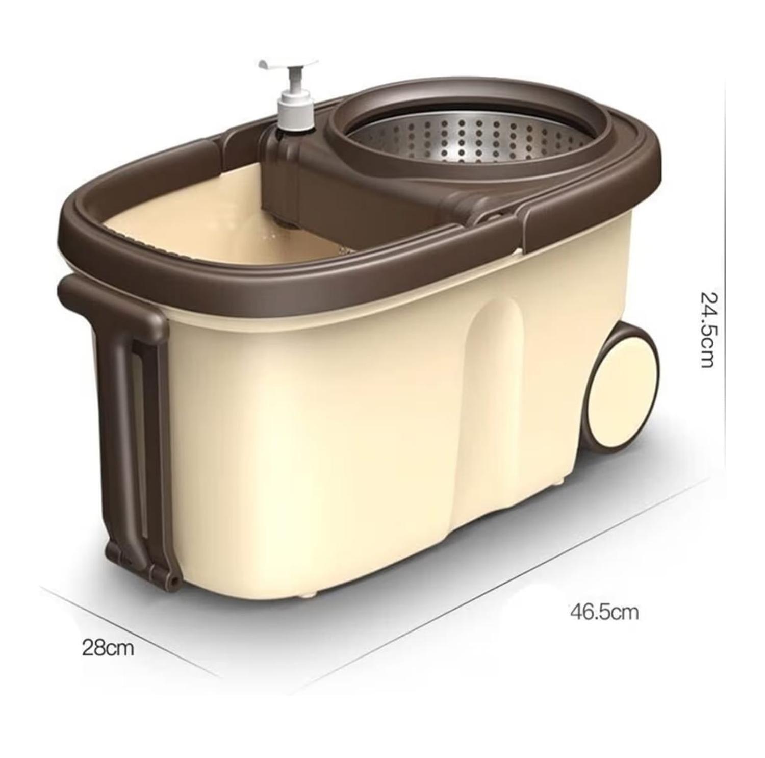 Trapero Mopa Giratoria 360º Con Balde Centrifugador Acero Inoxidable-5