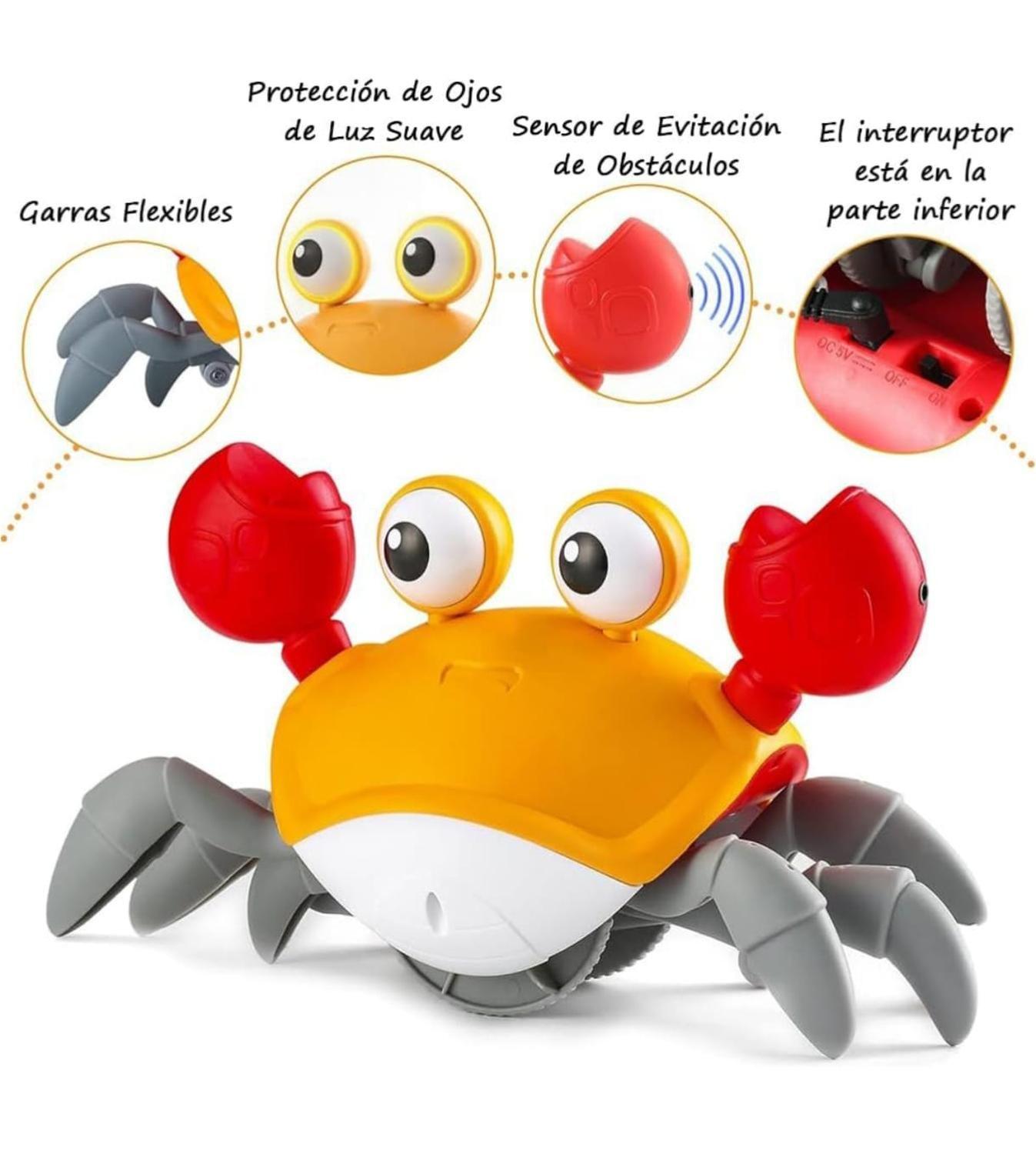 Cangrejo Musical Recargable USB Con Sensor Para Bebes-2