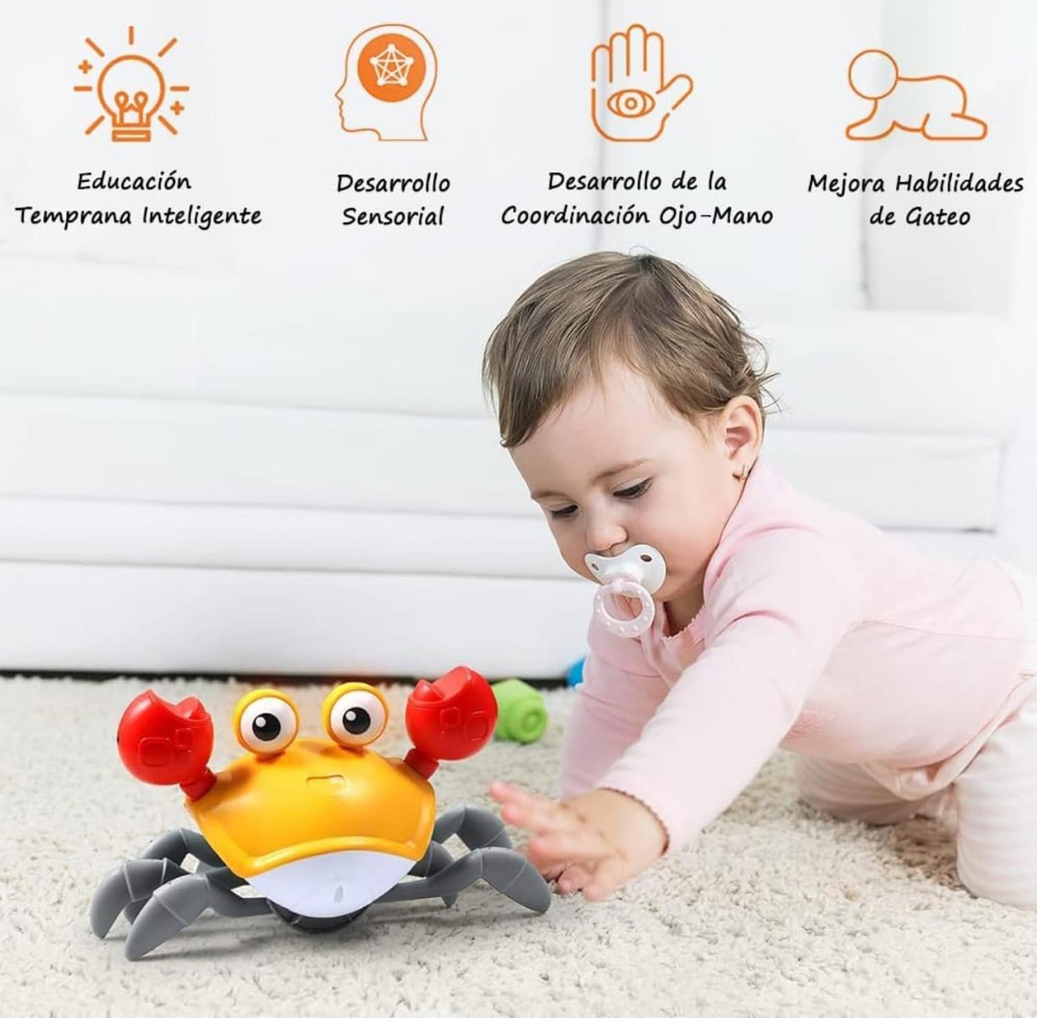 Cangrejo Musical Recargable USB Con Sensor Para Bebes-3