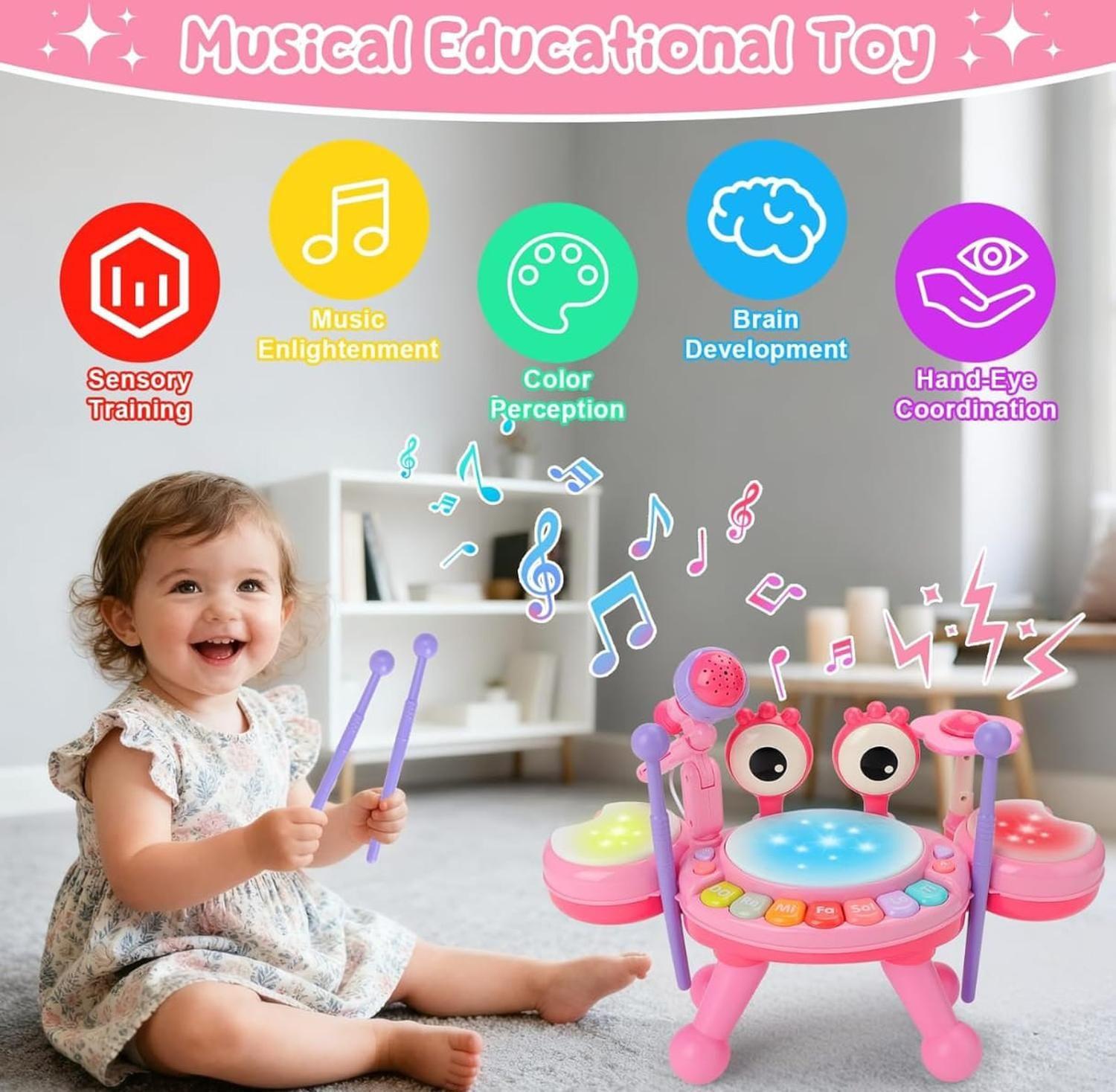 Juguete Bateria Musical Para Bebes Con MIcrofono-2