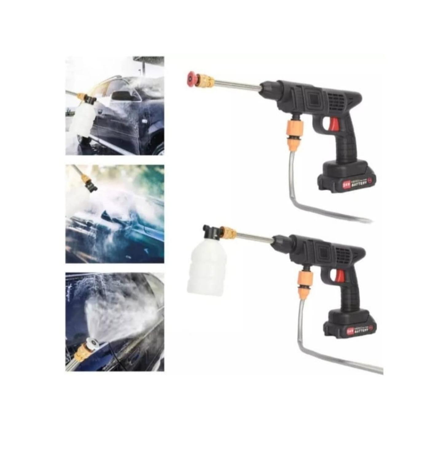 Hidrolavadora Portatil Inalambrica 48V Potencia Recargable + 2 Baterias Y Accesorios-4