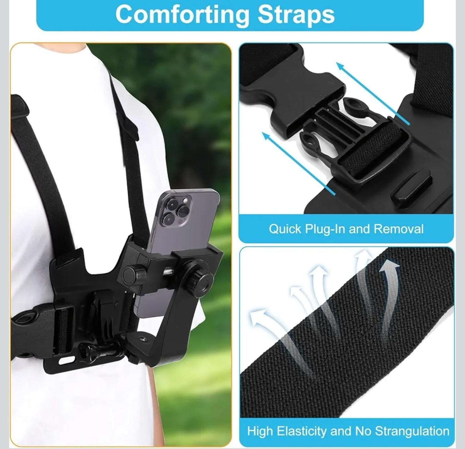 Soporte Ajustable De Pecho Para Celular Grabación De Video-1