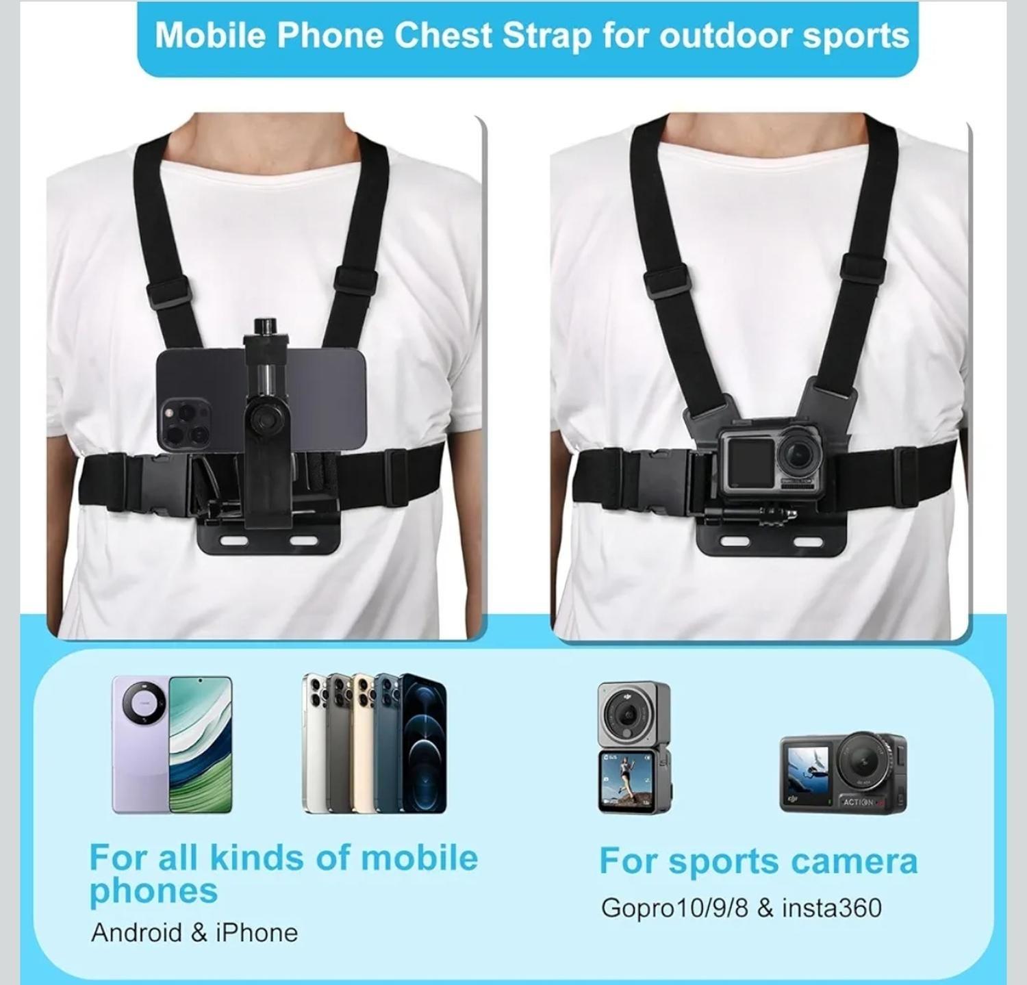 Soporte Ajustable De Pecho Para Celular Grabación De Video-2