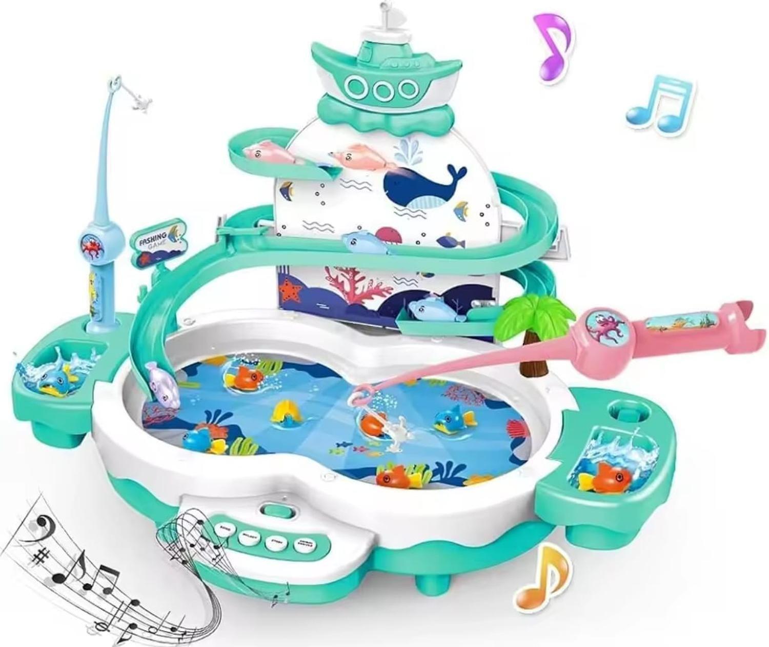 Juego De Pesca Magneticos 3 En 1 Para Niños-0