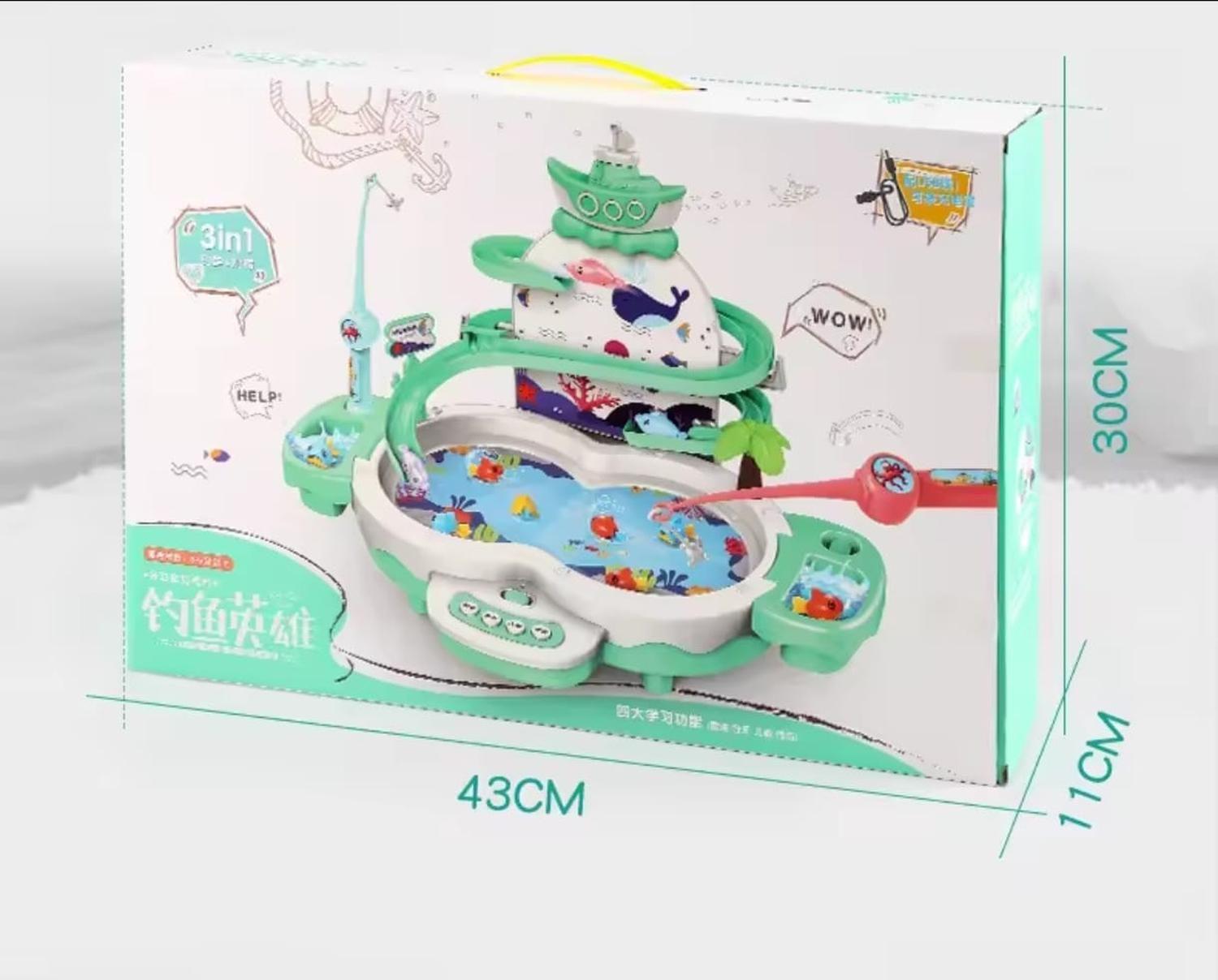 Juego De Pesca Magneticos 3 En 1 Para Niños-2