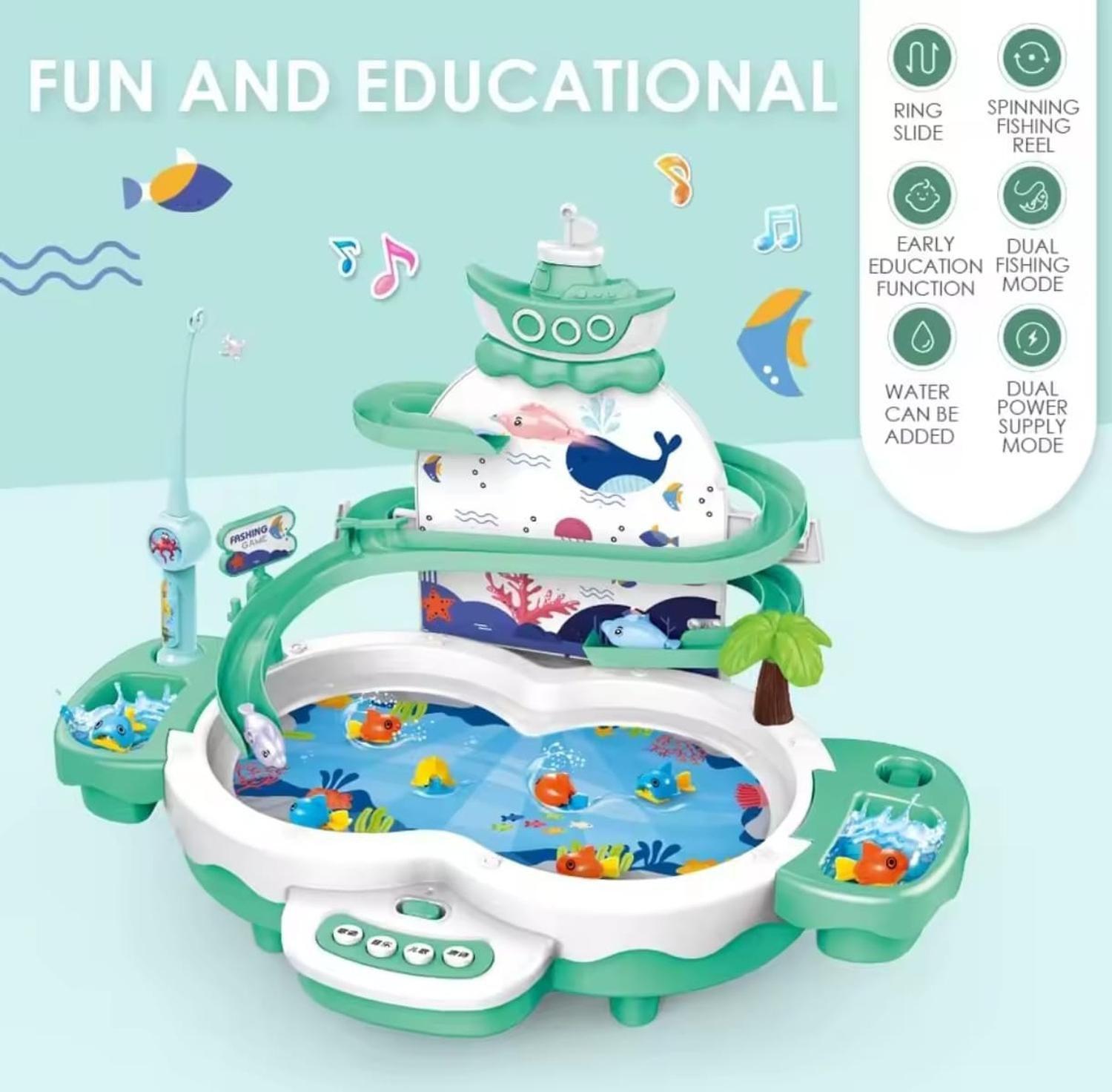 Juego De Pesca Magneticos 3 En 1 Para Niños-3
