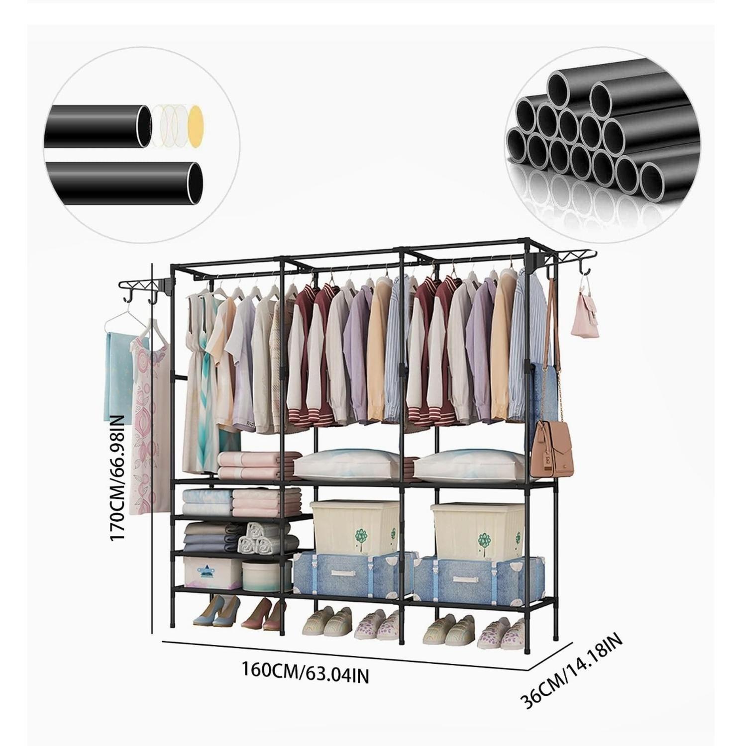 Closet Organizador Armable Premium Ropero Metálico Con Estantes-2