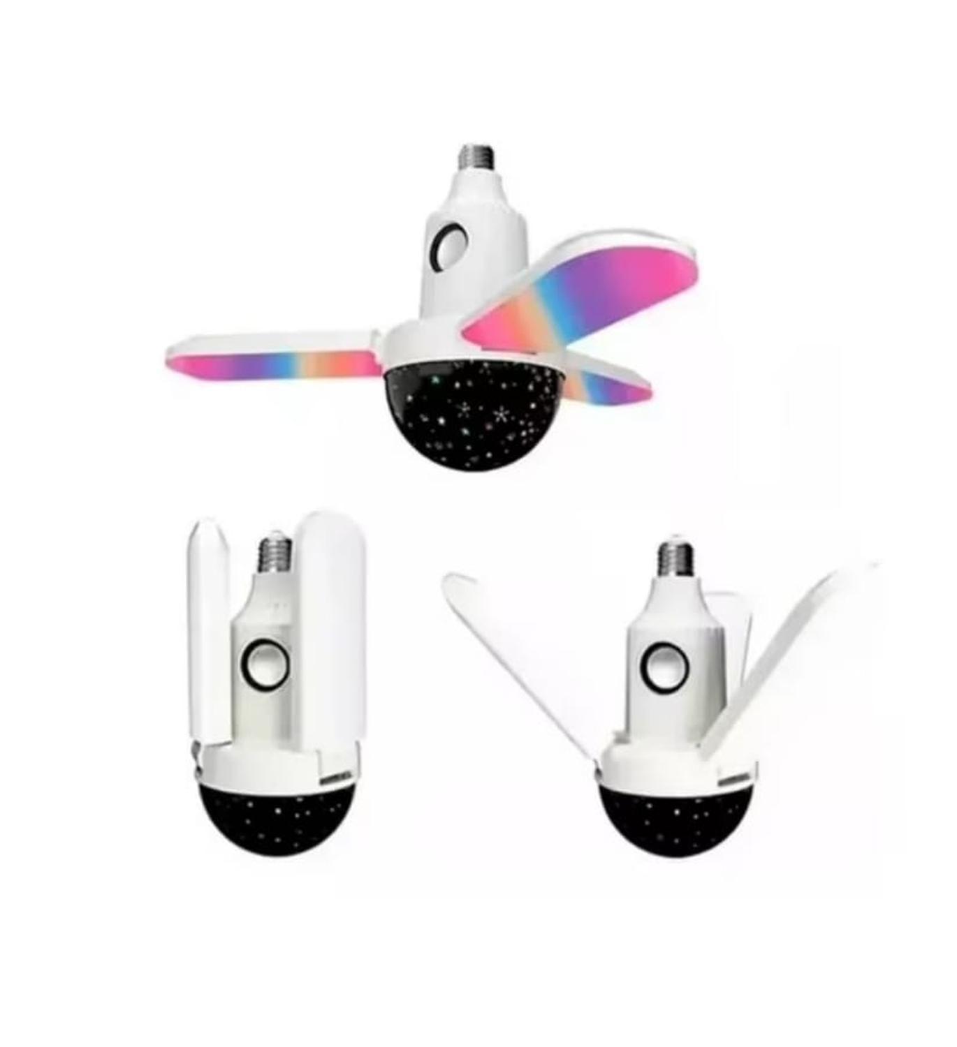 Ampolleta Led RGB Con Proyector Y Musica Bluetooth Con Control-2