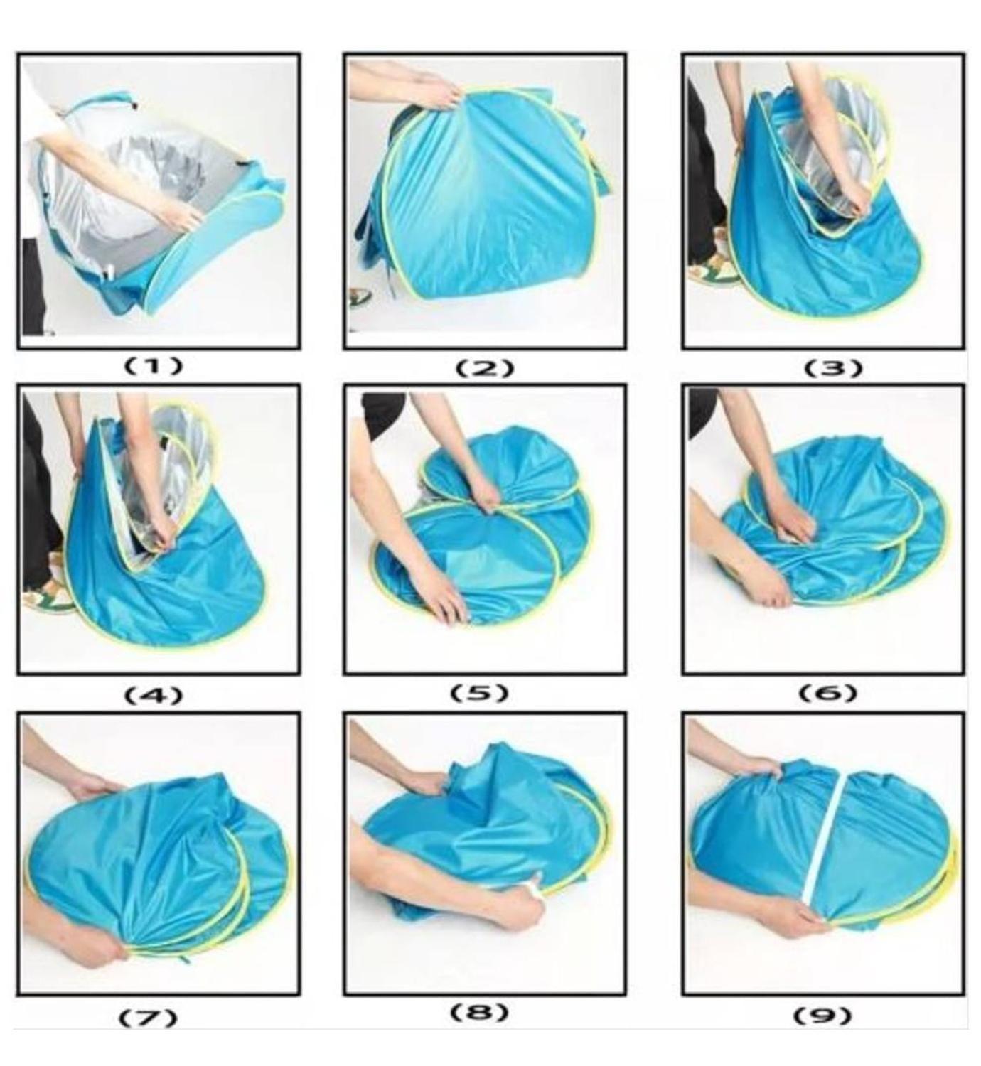 Carpa Con Piscina De Exterior Para Bebes Azul-2