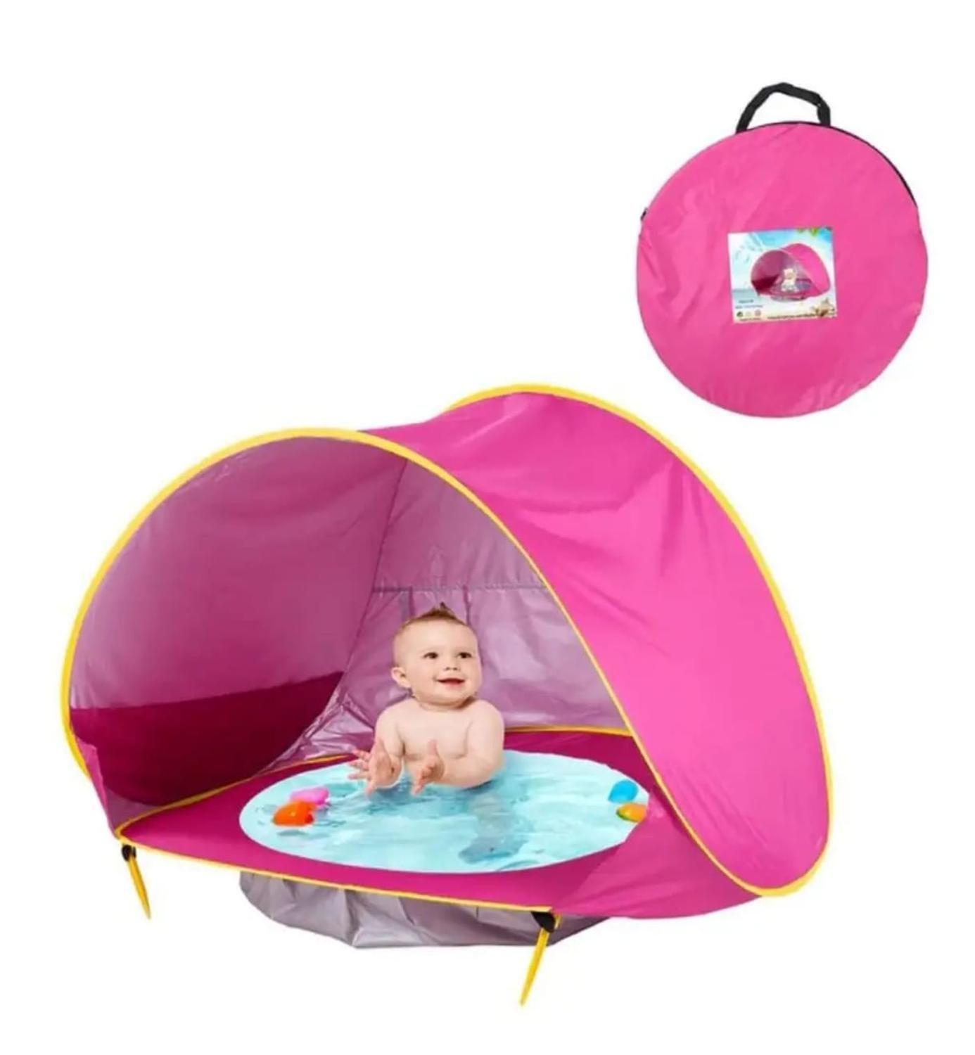 Carpa Con Piscina De Exterior Para Bebes Azul-4