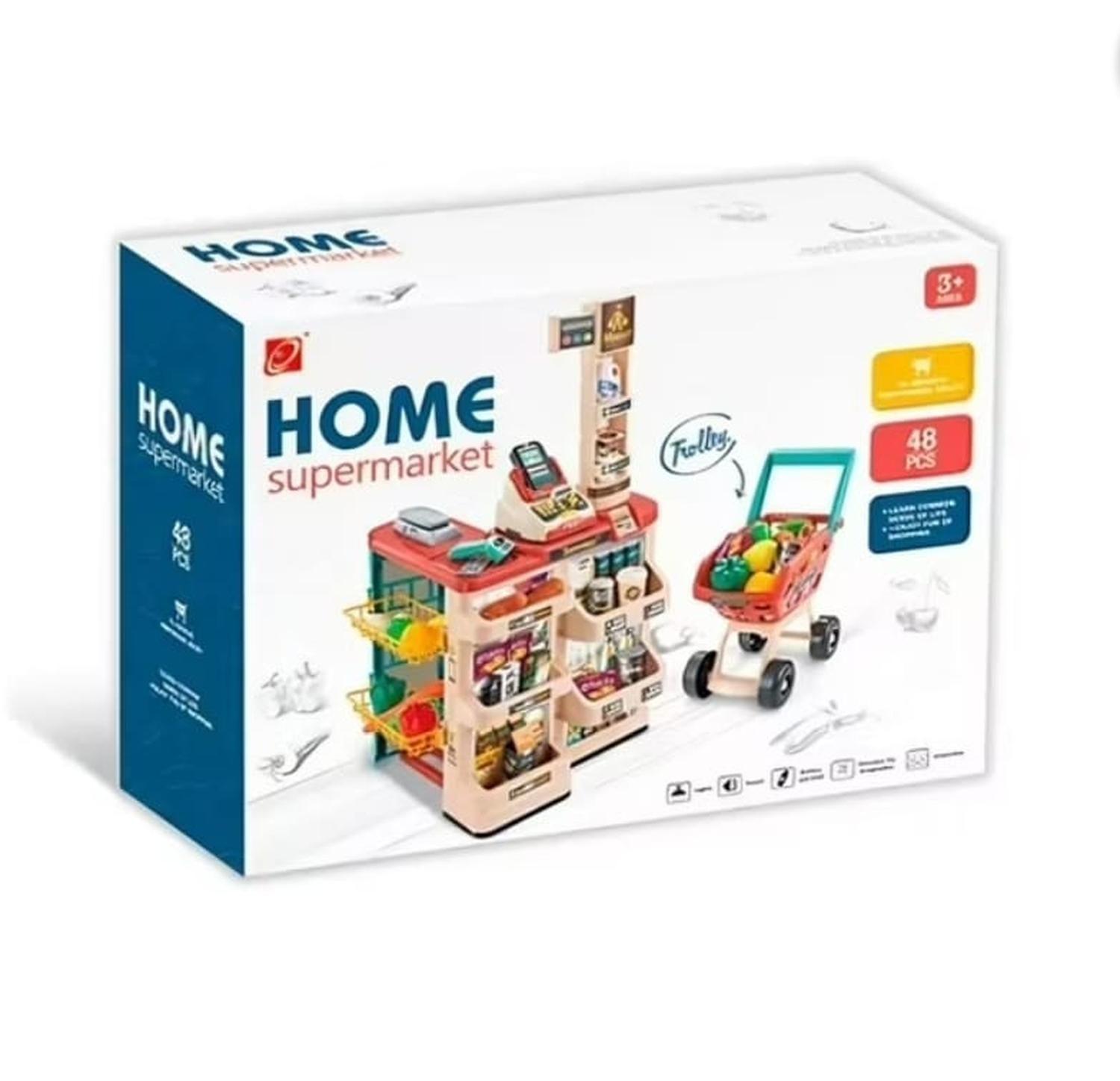Juego De Supermercado Con Carrito Y 48 Piezas-2