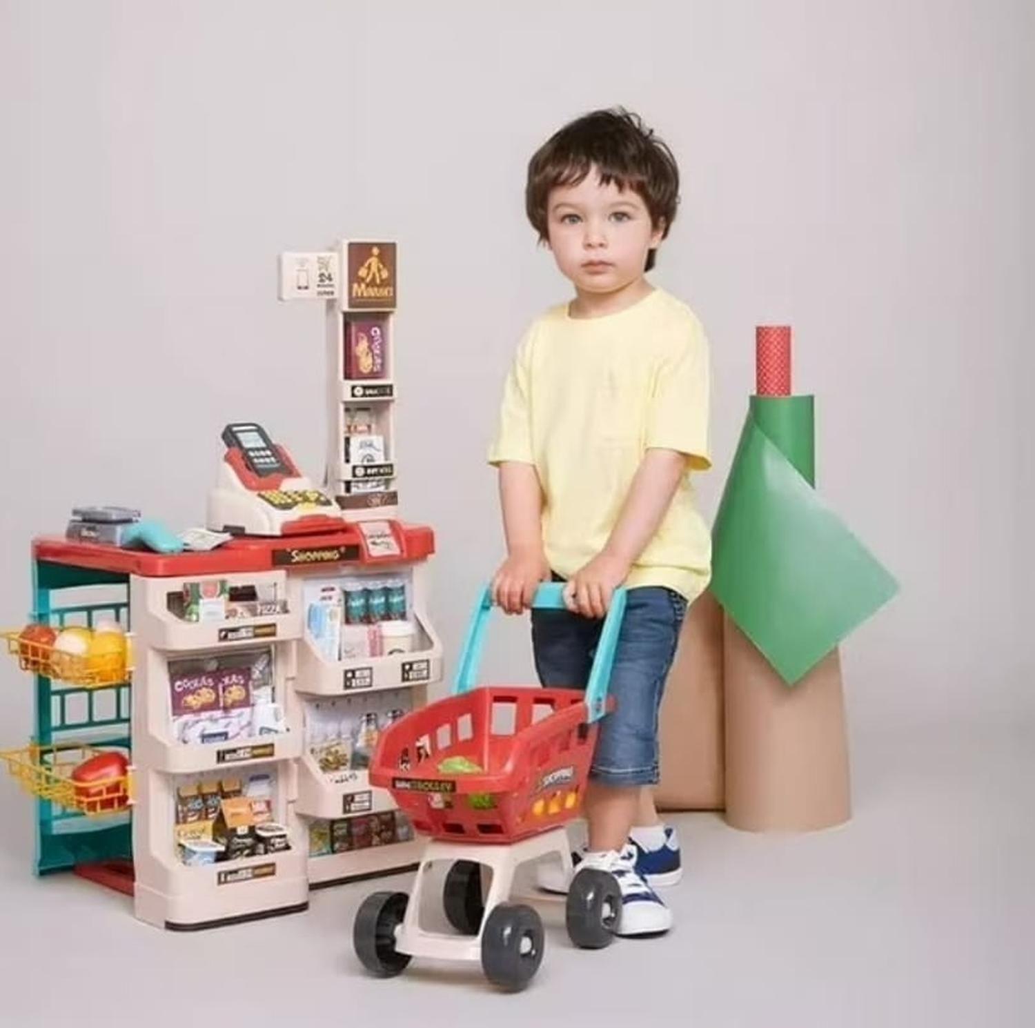 Juego De Supermercado Con Carrito Y 48 Piezas-5