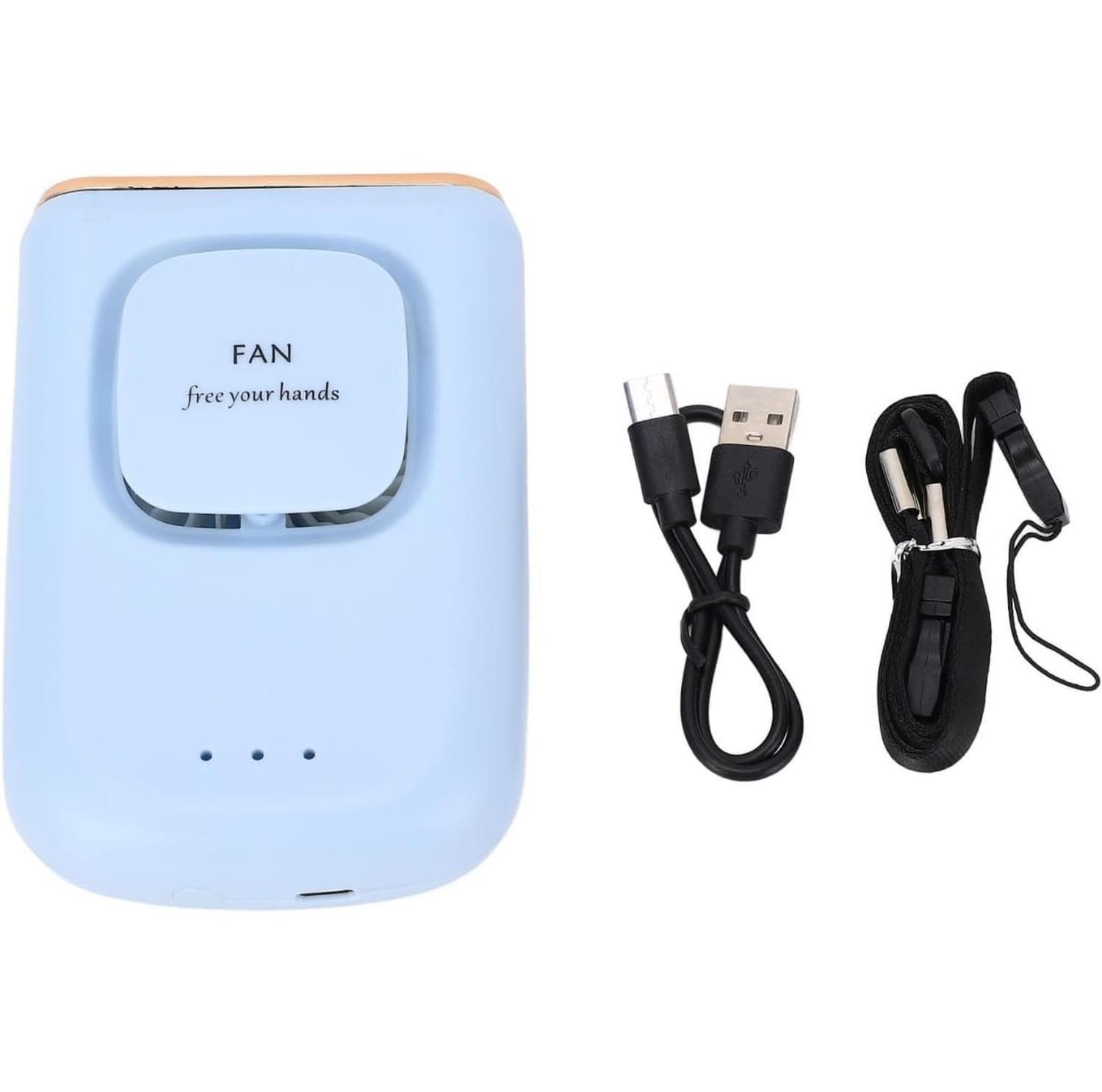 Ventilador De Cuello Colgante Portátil Recargable-2