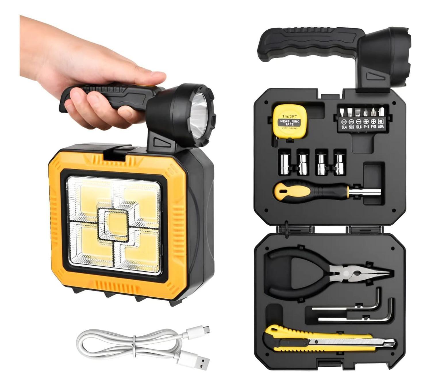 Linterna Solar Recargable + Kit De Herramienta-1