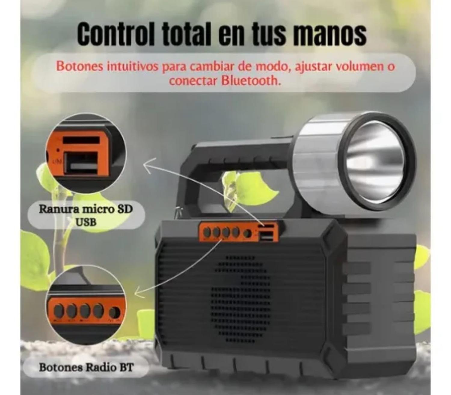 Kit Solar De Emergencia + Radio + Linterna + 3 Ampolletas + USB-2
