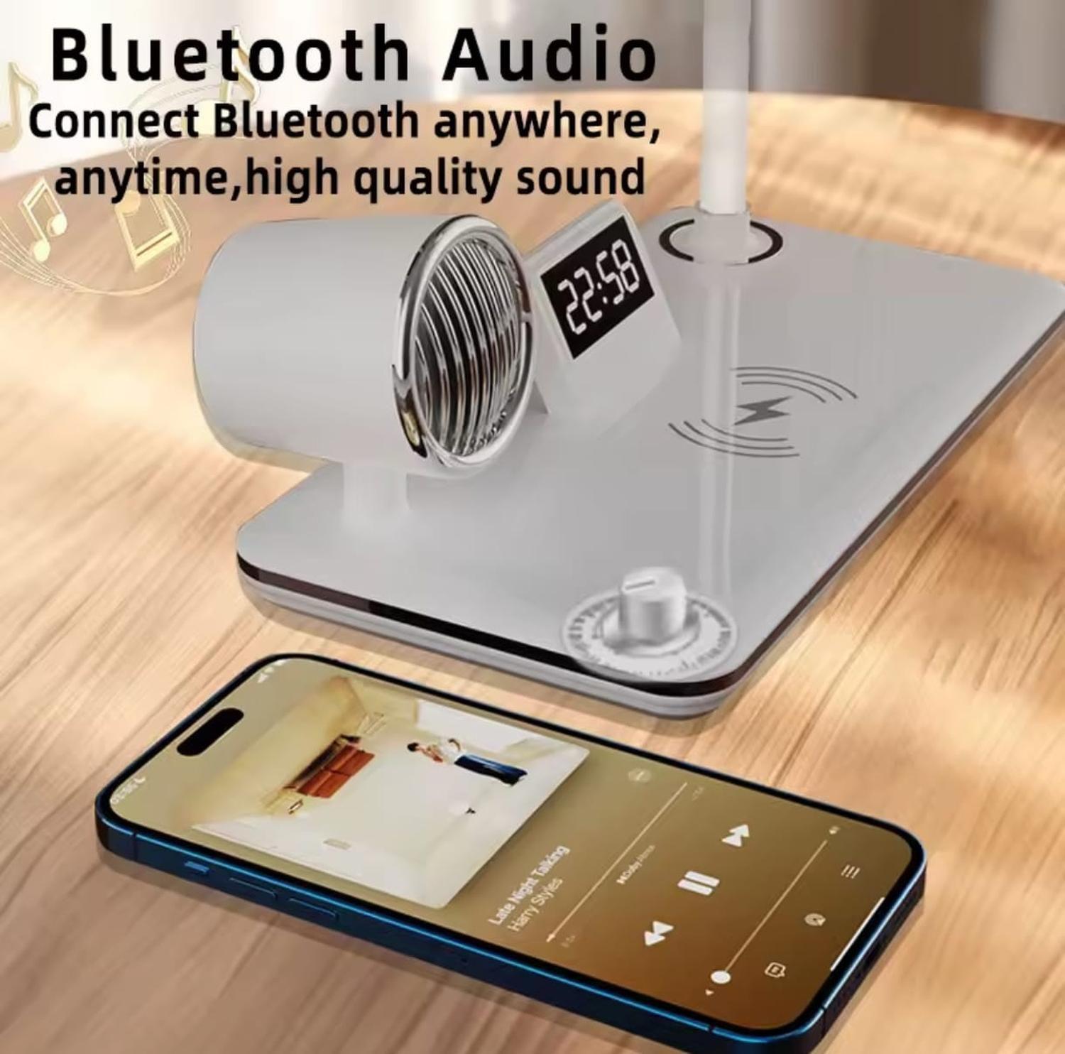 Lampara Con Parlante Bluetooth Y Carga De Celular-2