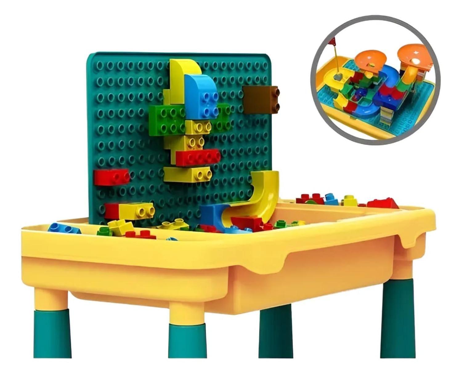 Mesa Para Bloques Con Silla + 45 Piezas-3