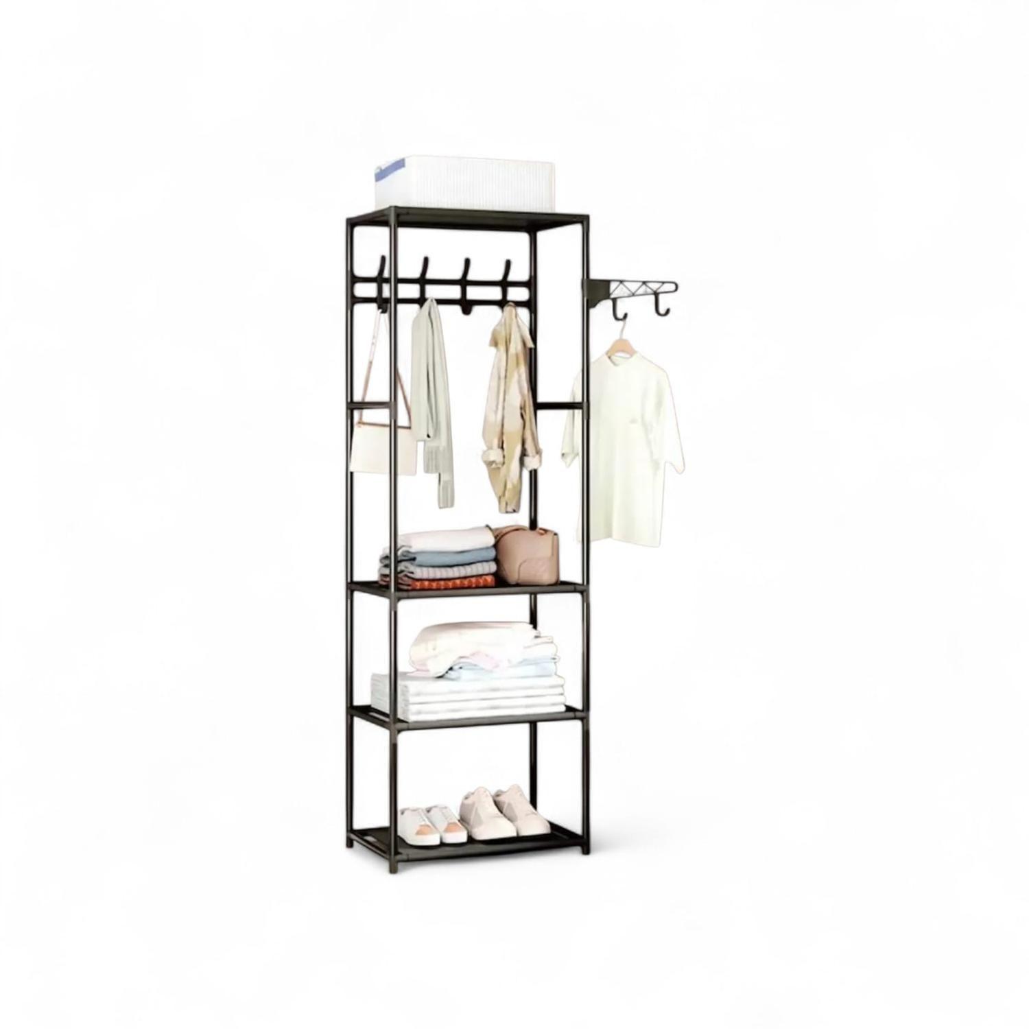 Closet organizador De Ropa Con Estantes Perchero Metalico-0