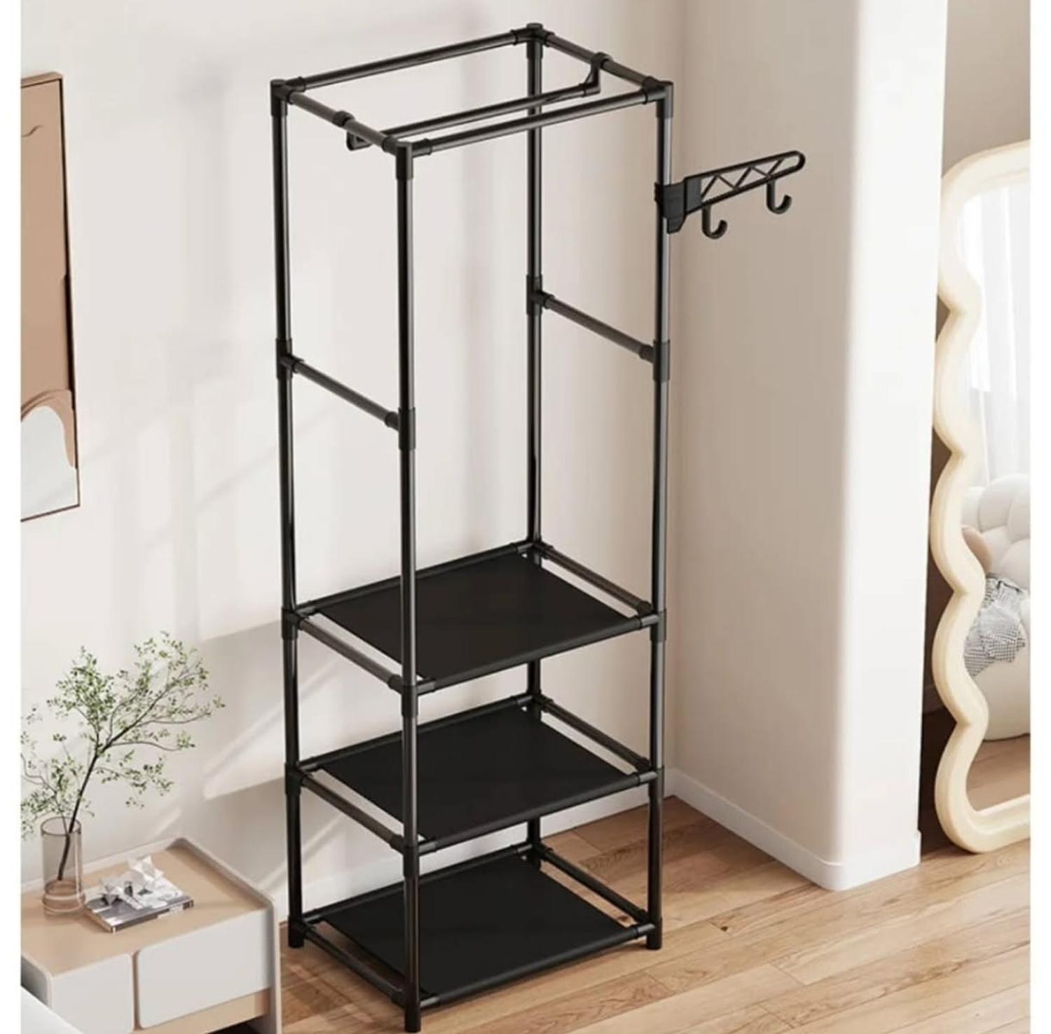 Closet organizador De Ropa Con Estantes Perchero Metalico-2