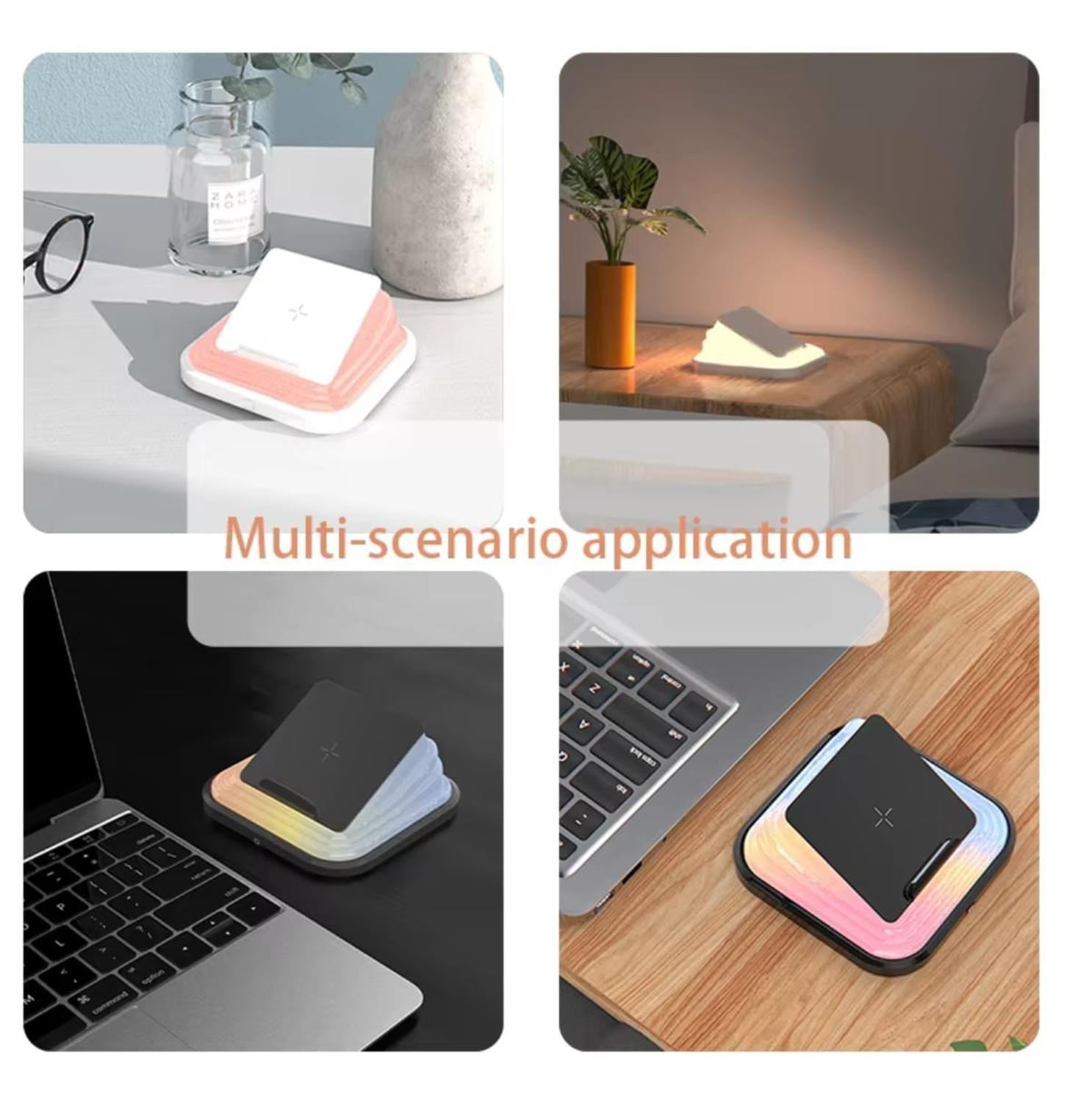Cargador Con Soporte Inalámbrico Plegable Para Celular-3