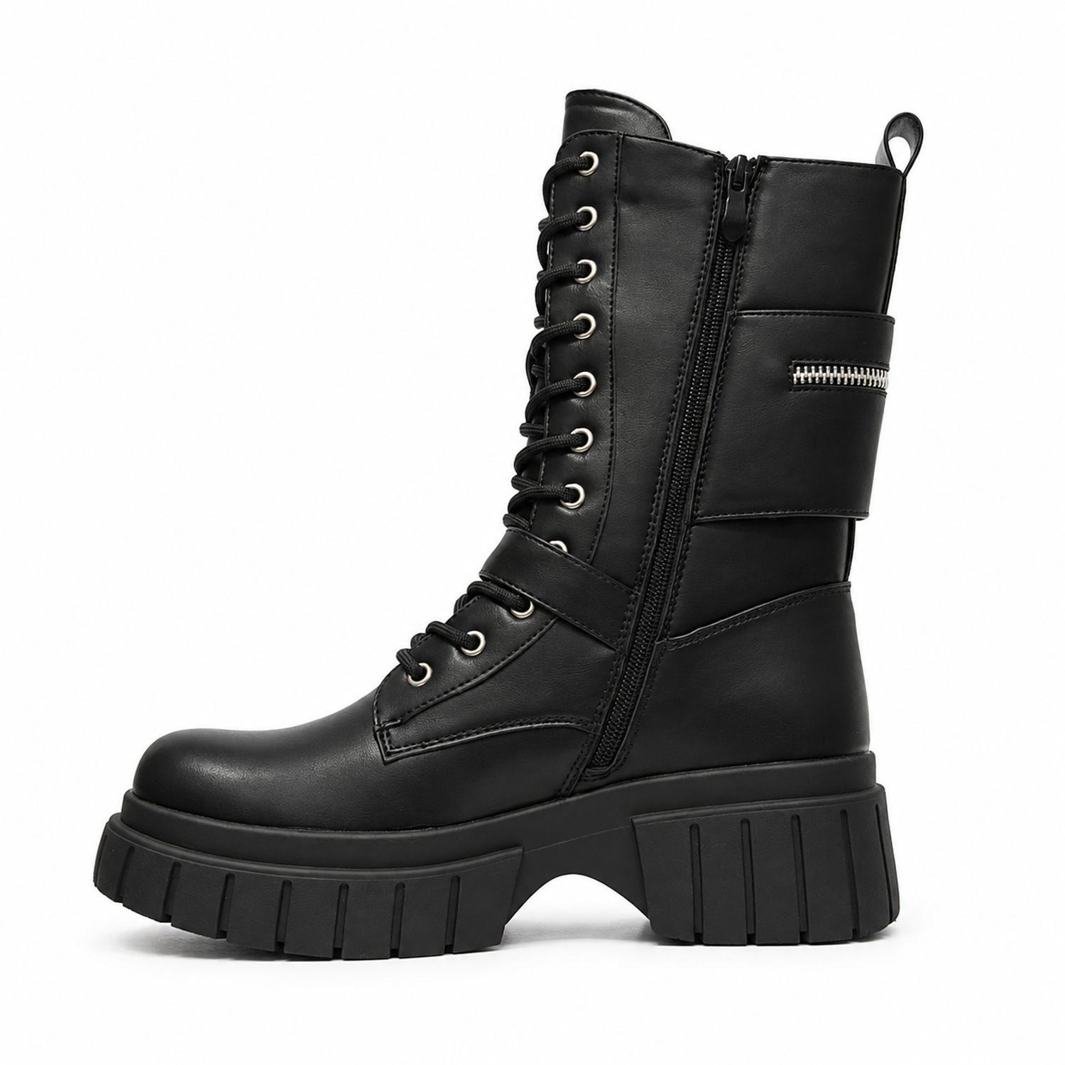 Bota Negro Mujer PU Salem 2546-1