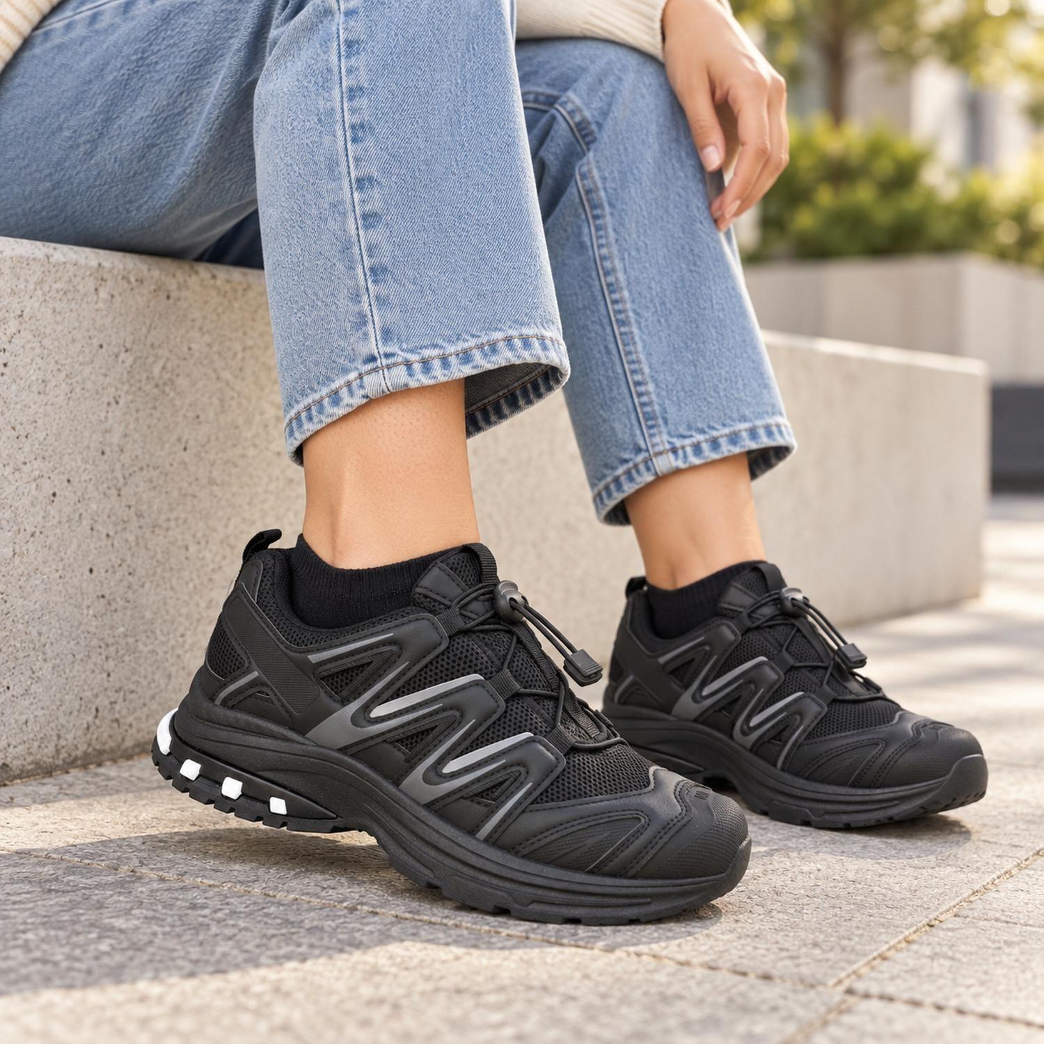 Zapatilla Urbana Negro Mujer Textil Nara 5397-1-4