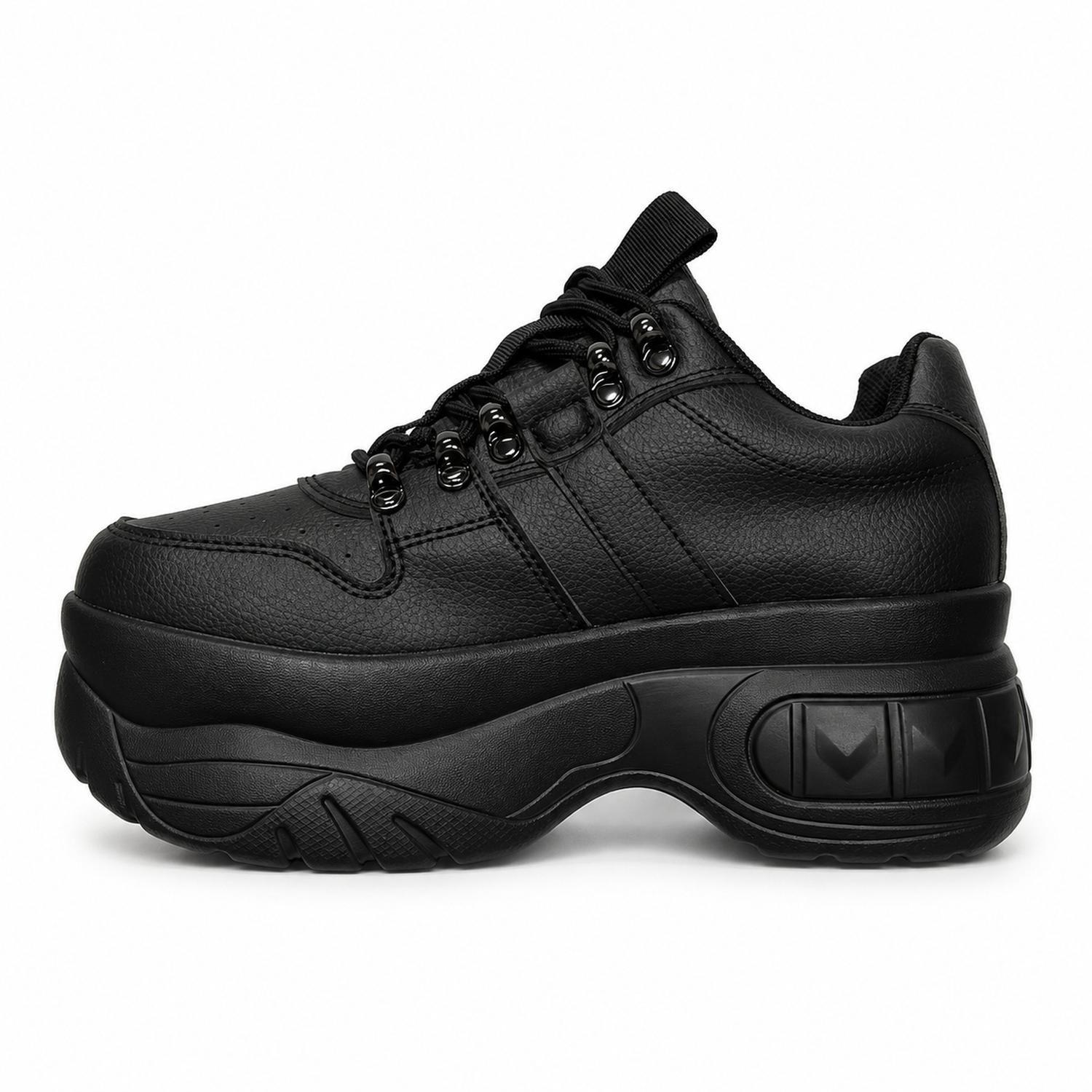 Zapatilla Negro Mujer Ecocuero Praga 23-85-2