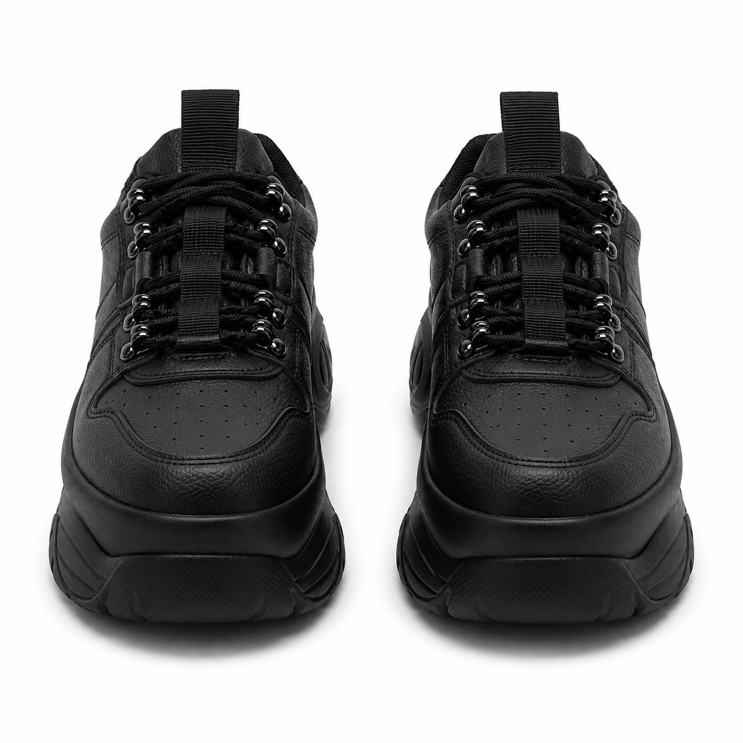 Zapatilla Negro Mujer Ecocuero Praga 23-85-3