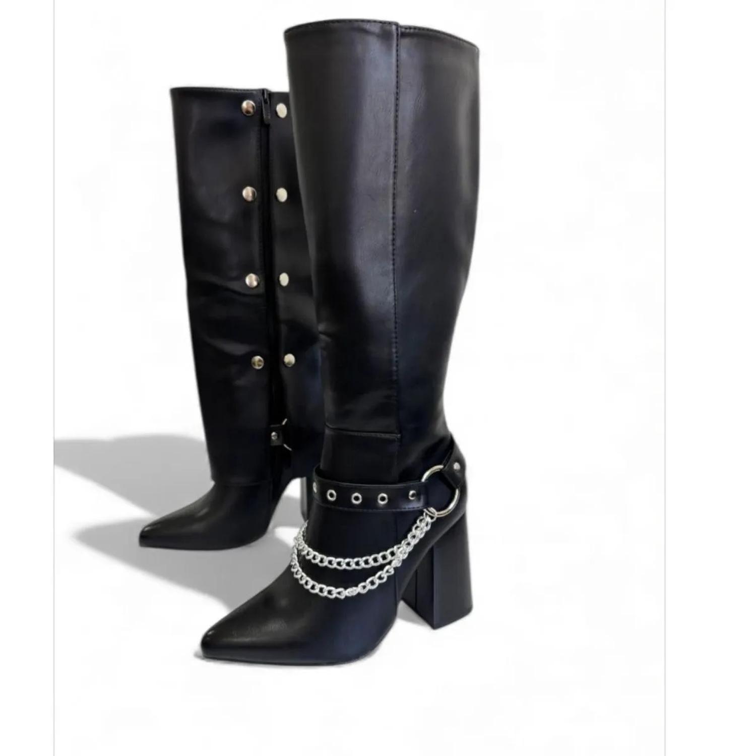 Bota Negro Mujer Ecocuero Venecia 5Y16-1-0