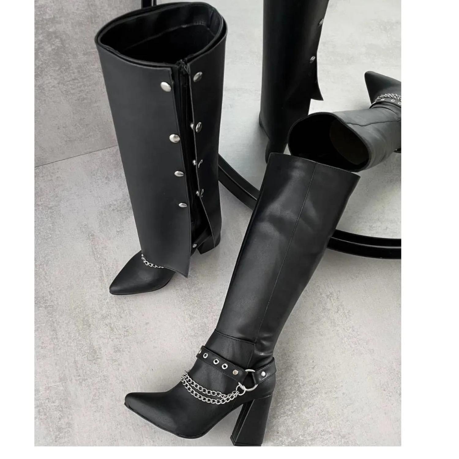 Bota Negro Mujer Ecocuero Venecia 5Y16-1-5