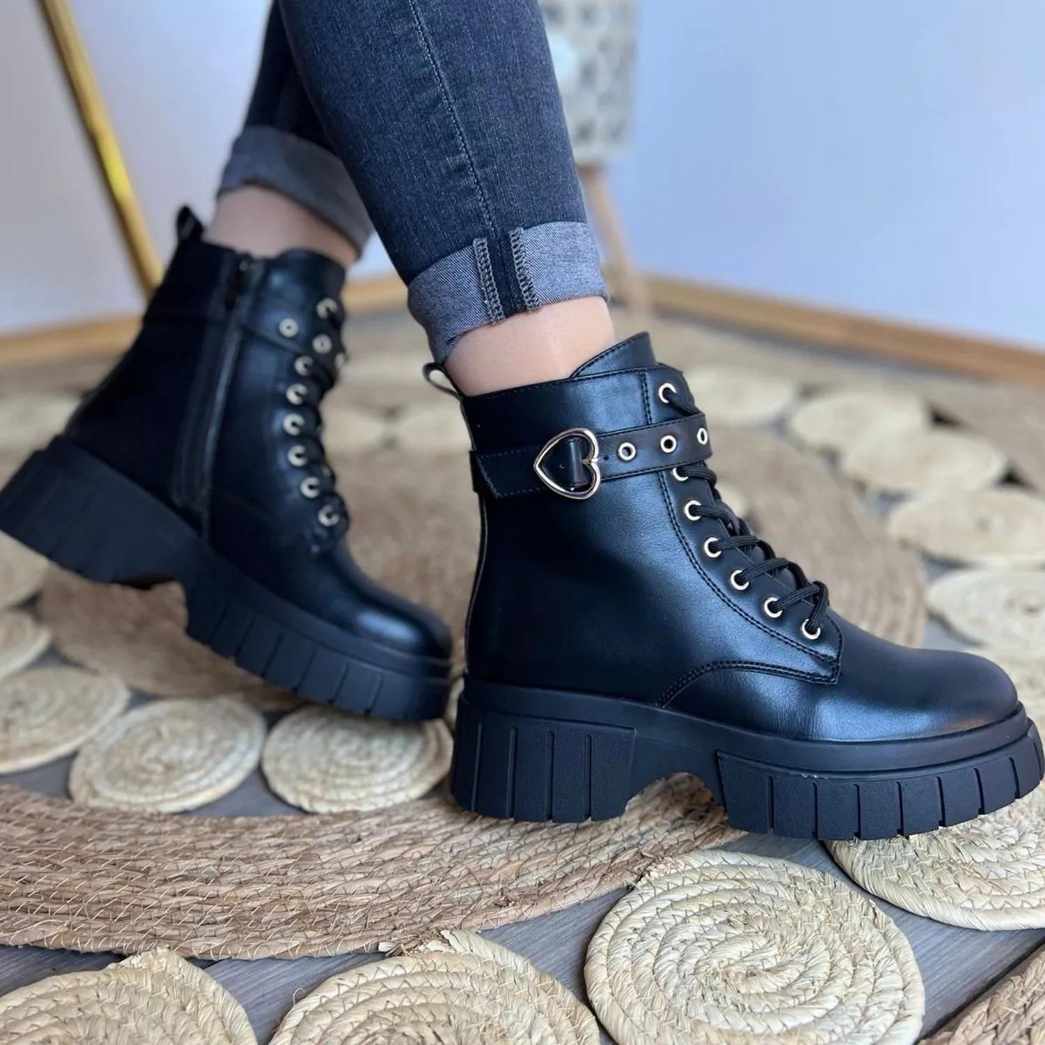 Bota Negro Mujer PU Roma 25-21-4