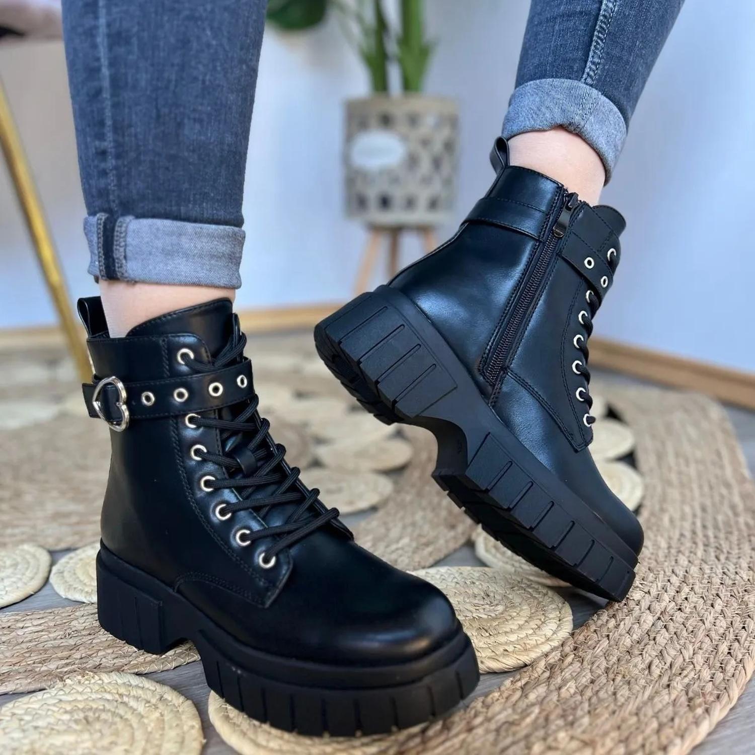 Bota Negro Mujer PU Roma 25-21-5