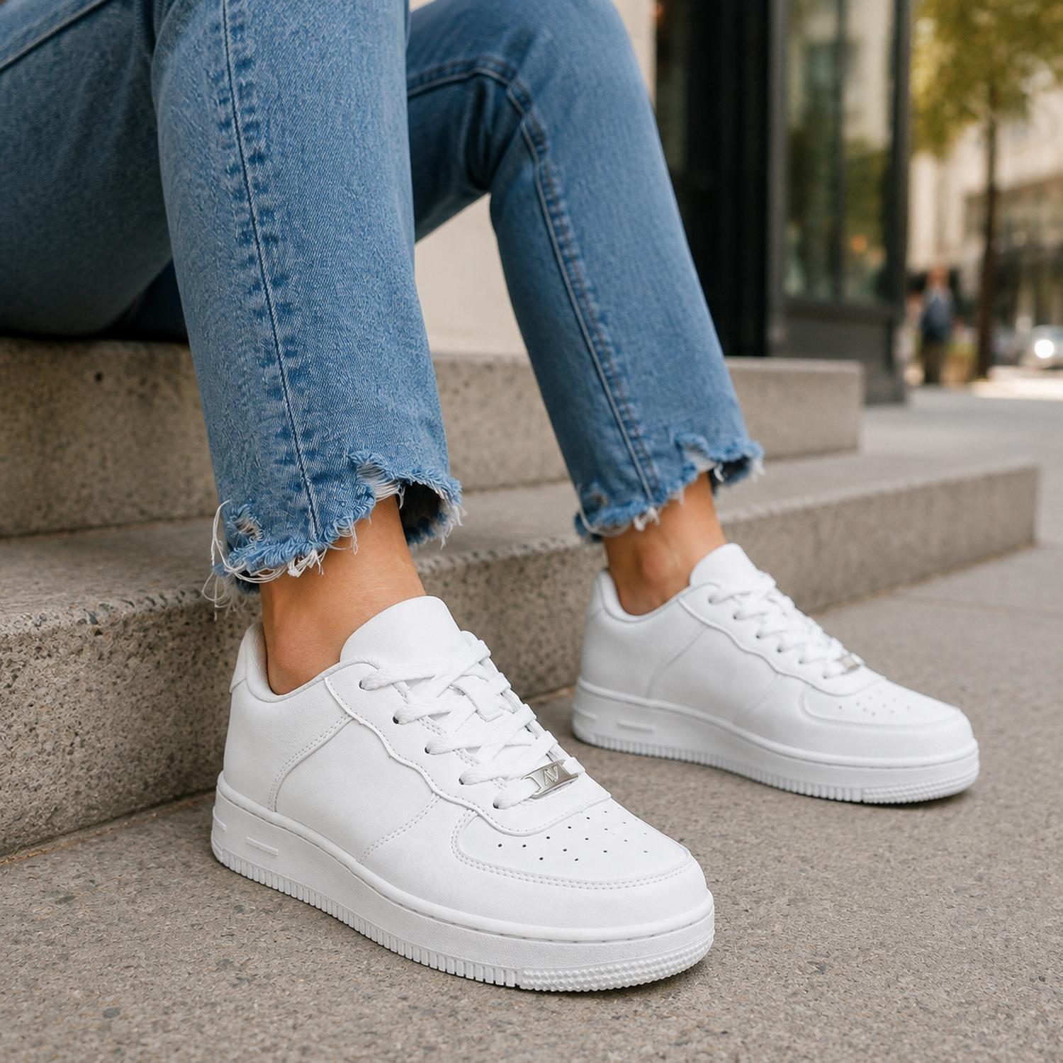 Zapatilla Urbana Blanco Ecocuero Boston 1680-4