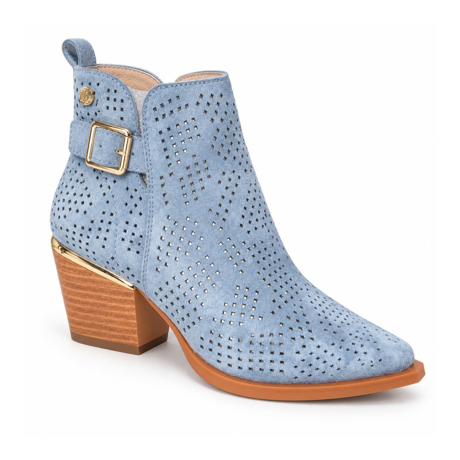 Bota Azul Mujer Casual Gamuza Dakota 26-54-2