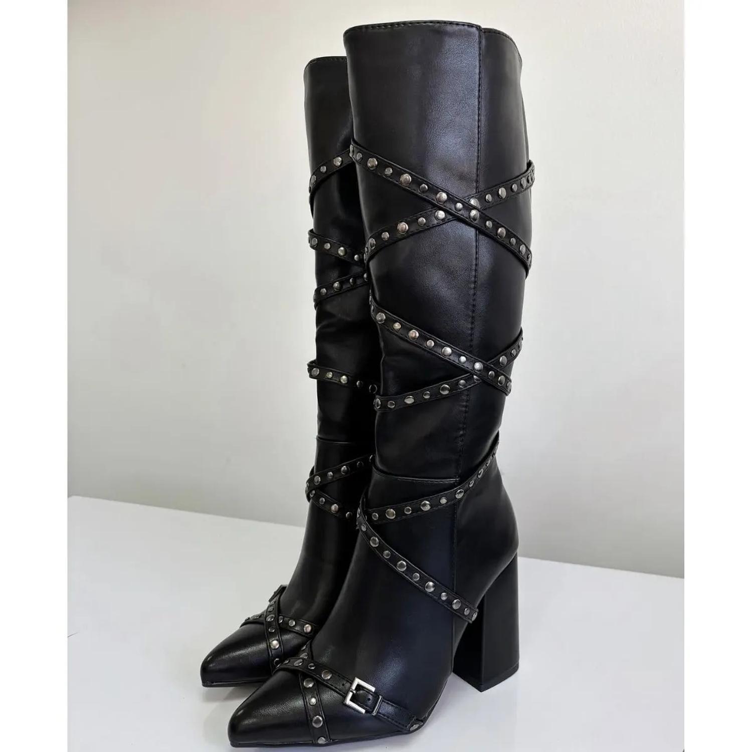Bota Negro Mujer Ecocuero Mónaco 5Y18-1-1