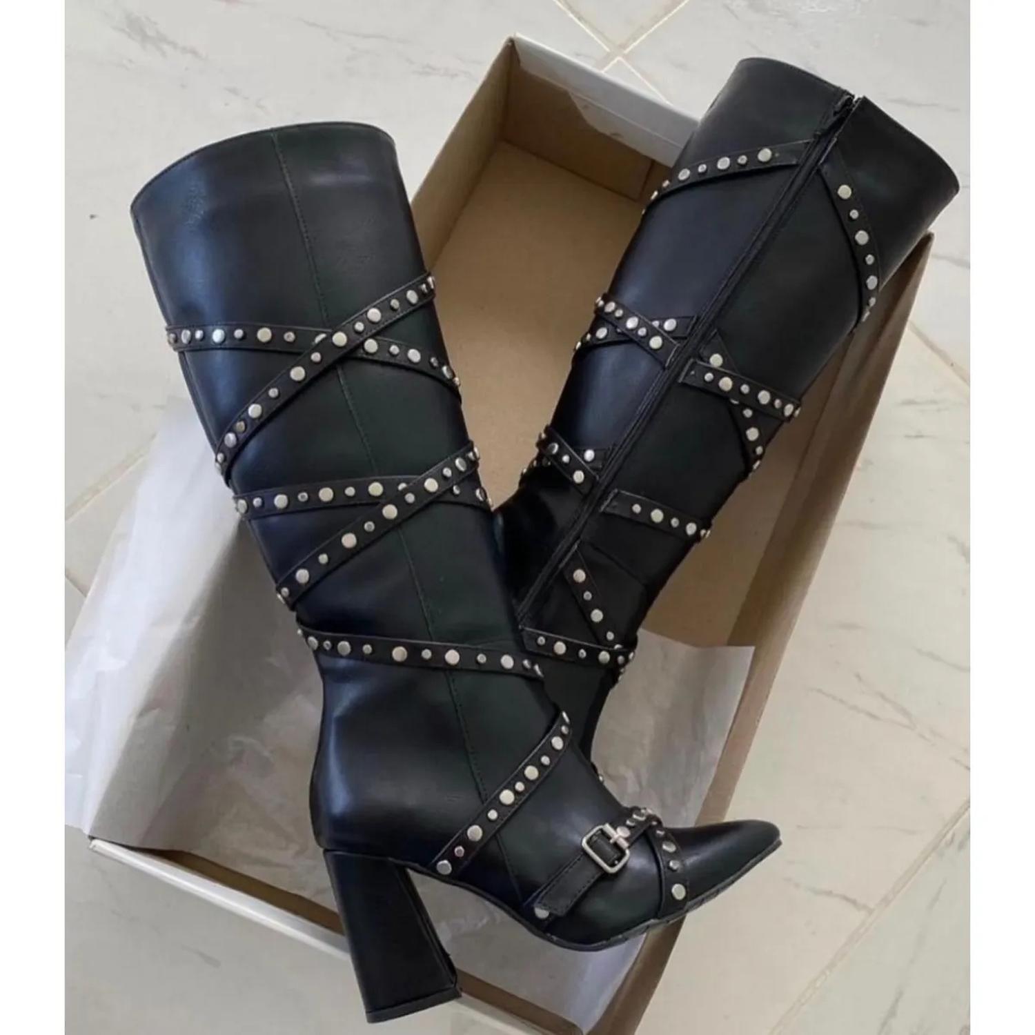 Bota Negro Mujer Ecocuero Mónaco 5Y18-1-2