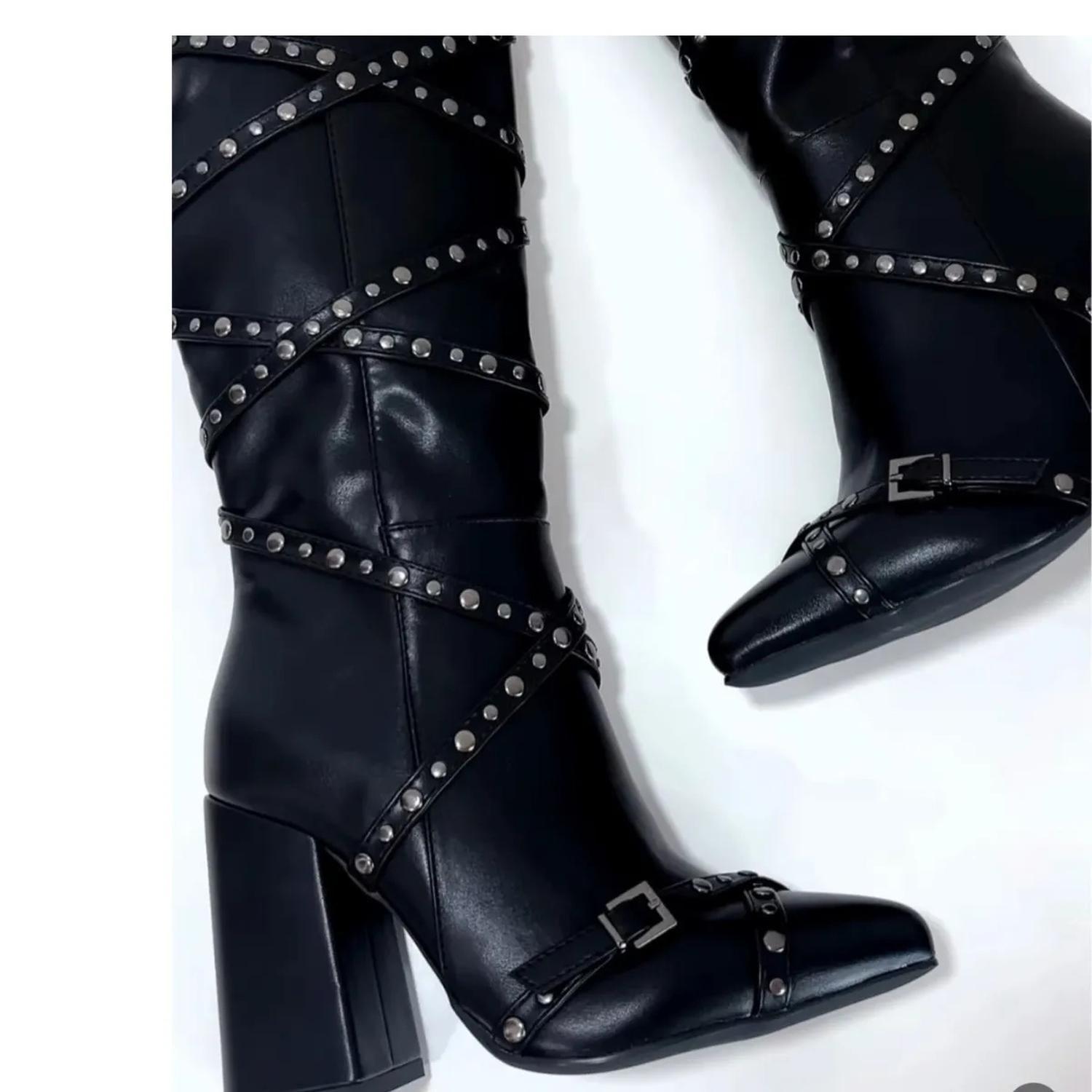 Bota Negro Mujer Ecocuero Mónaco 5Y18-1-3