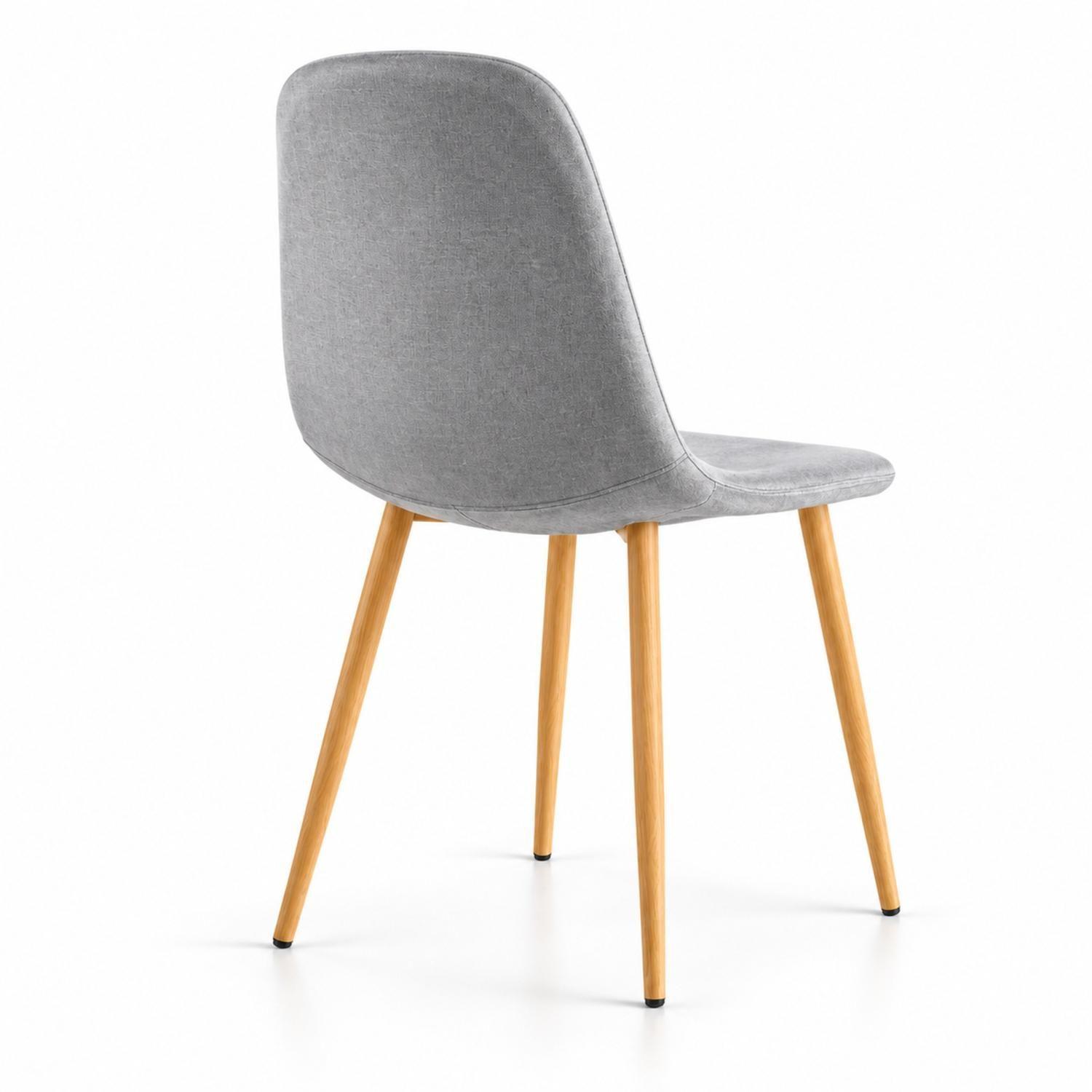 Pack 4 Sillas Comedor Scoob Gris Lino Patas Metal-3