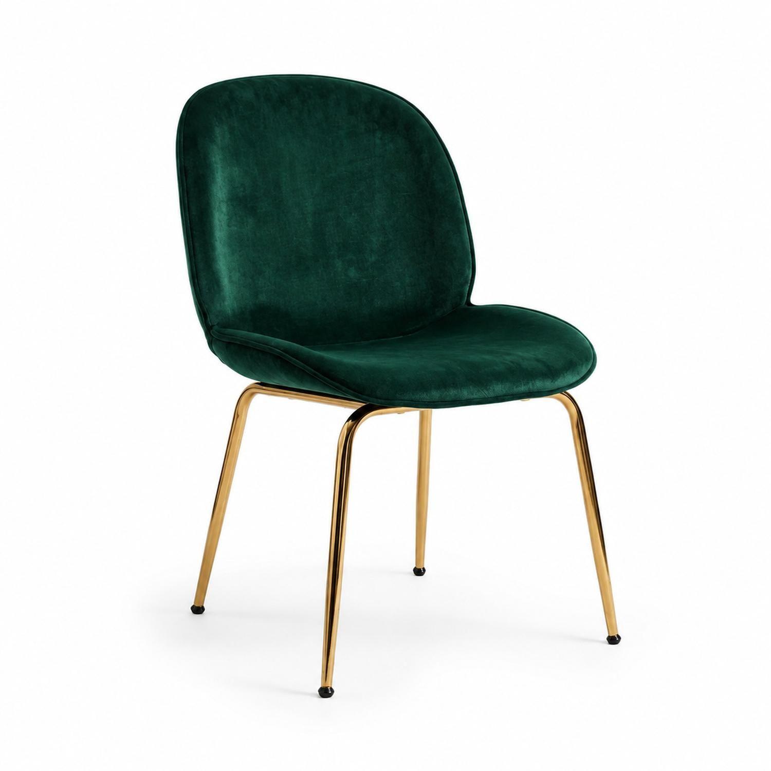 Silla Bread Velvet Felpa Base Metálica Dorada-0