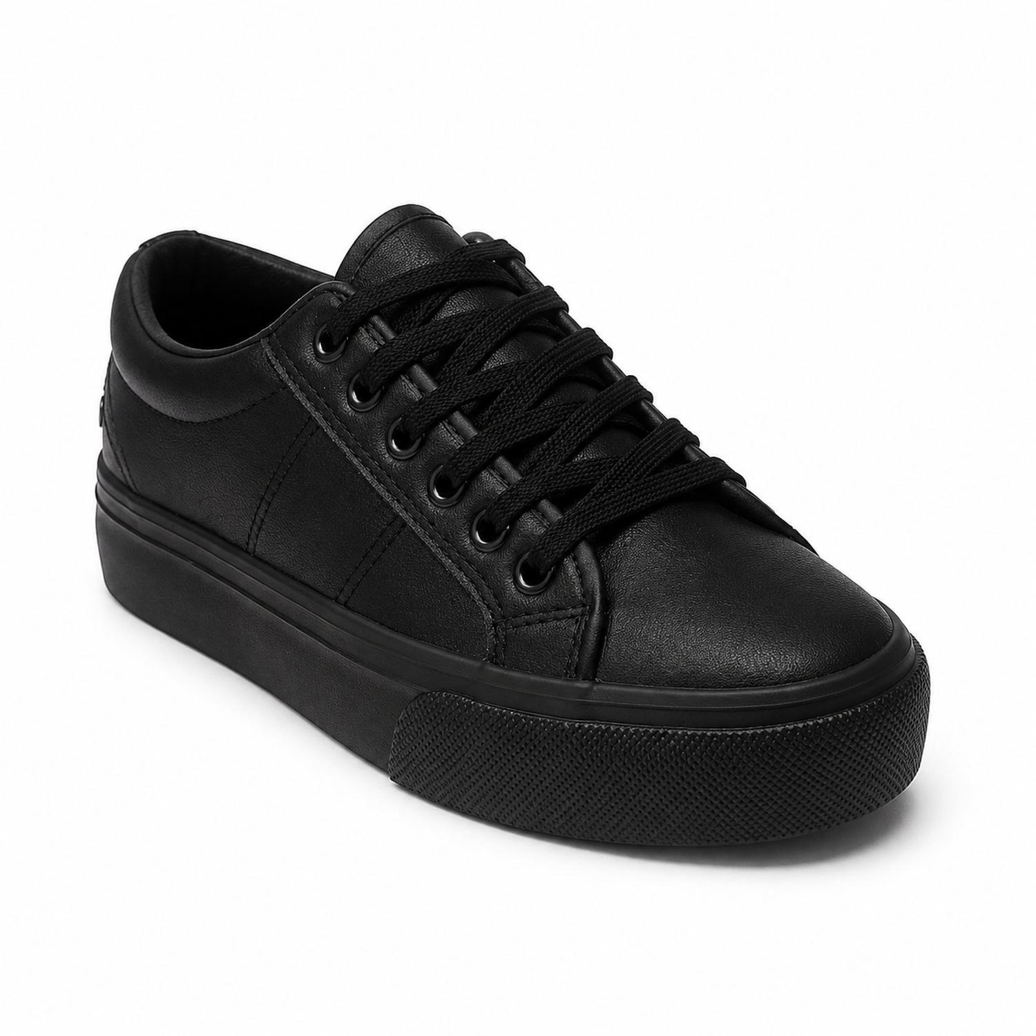 Zapatilla Negro Unisex Ecocuero Brooklyn LD06-2