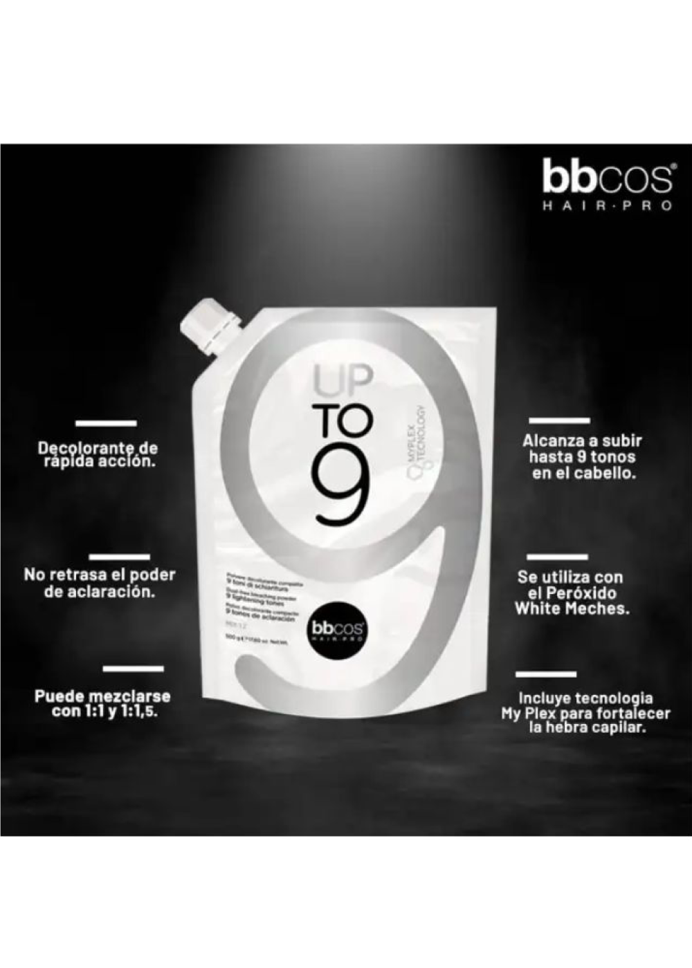 Decolorante Up To 9 BBCOS Aclara 9 Tonos 500grs.-1