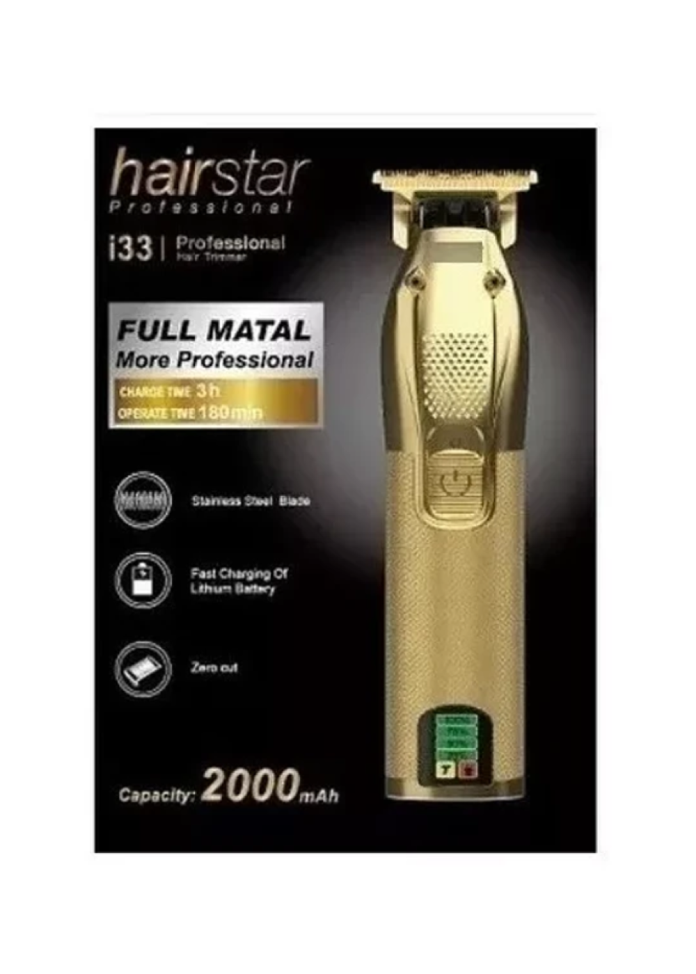 Máquina Corta Pelo/Desvelladora para Cabello HairStar I33-3