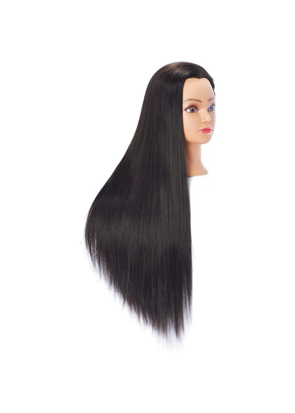 Cabeza Técnica de peluquería Cabello sintético 80cm de largo-2