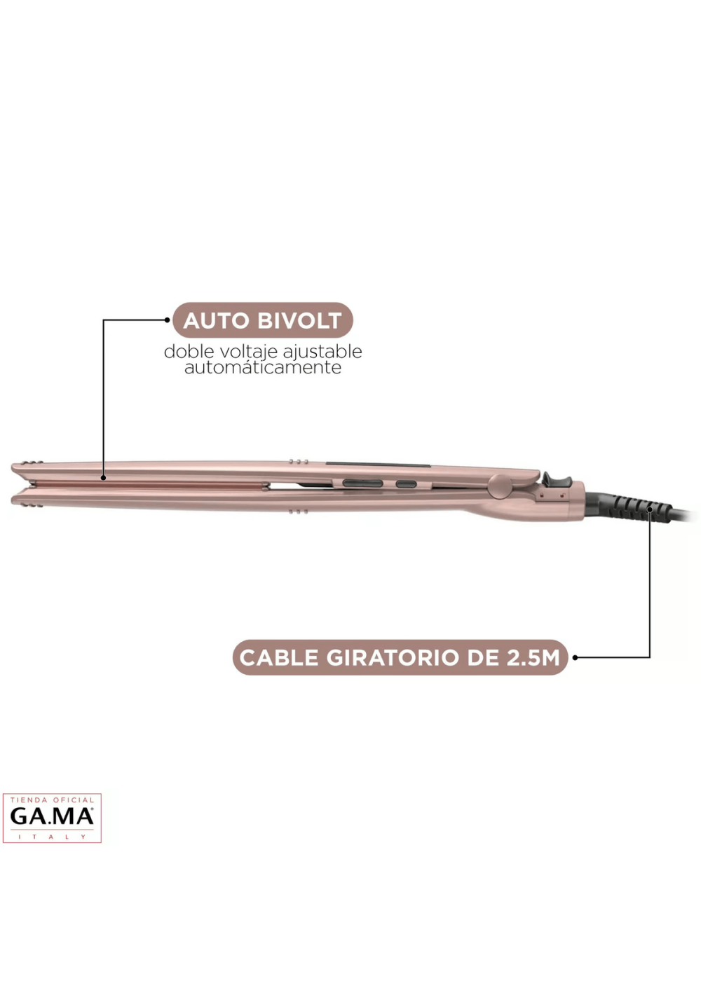Plancha Alisadora Gama Elegance Led Keration-4