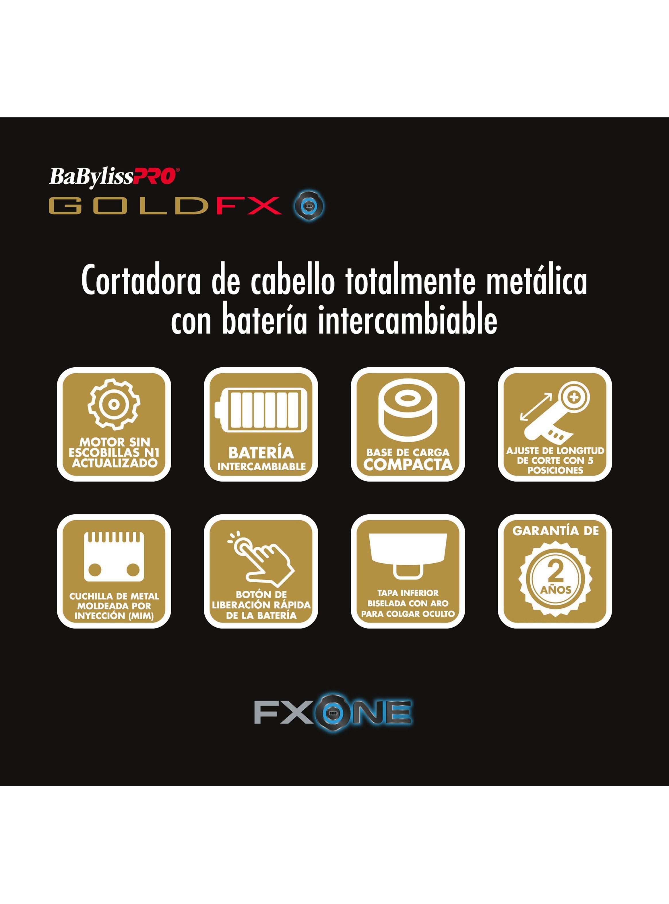 Babyliss Pro Cortadora Profesional Inalámbrica Gold FX-4