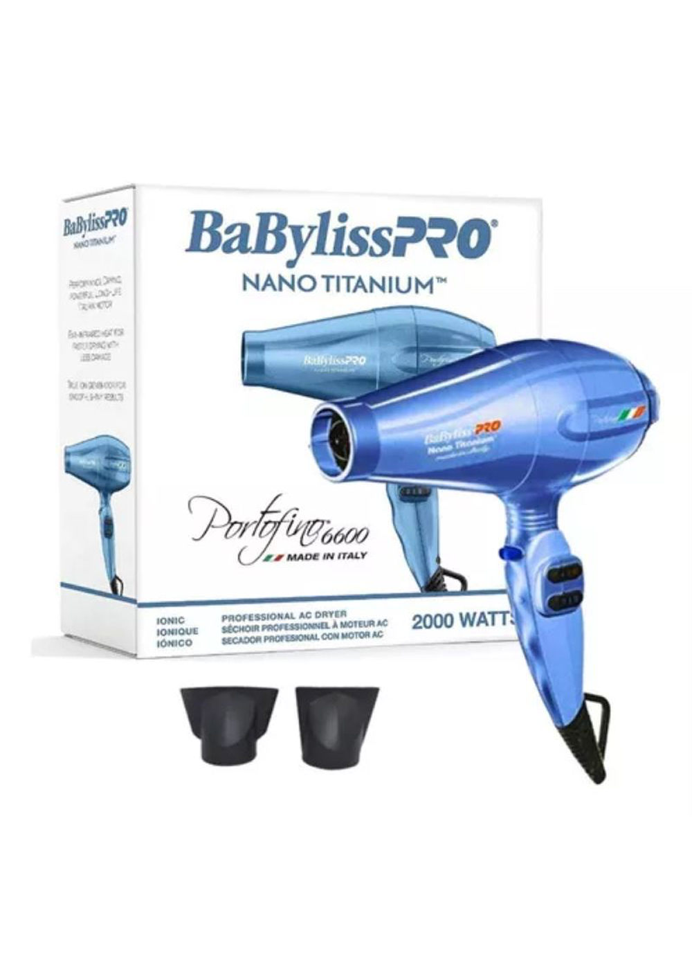 Secador de pelo Nano Titanium Portofino 6600 Azul BaBylissPRO-2