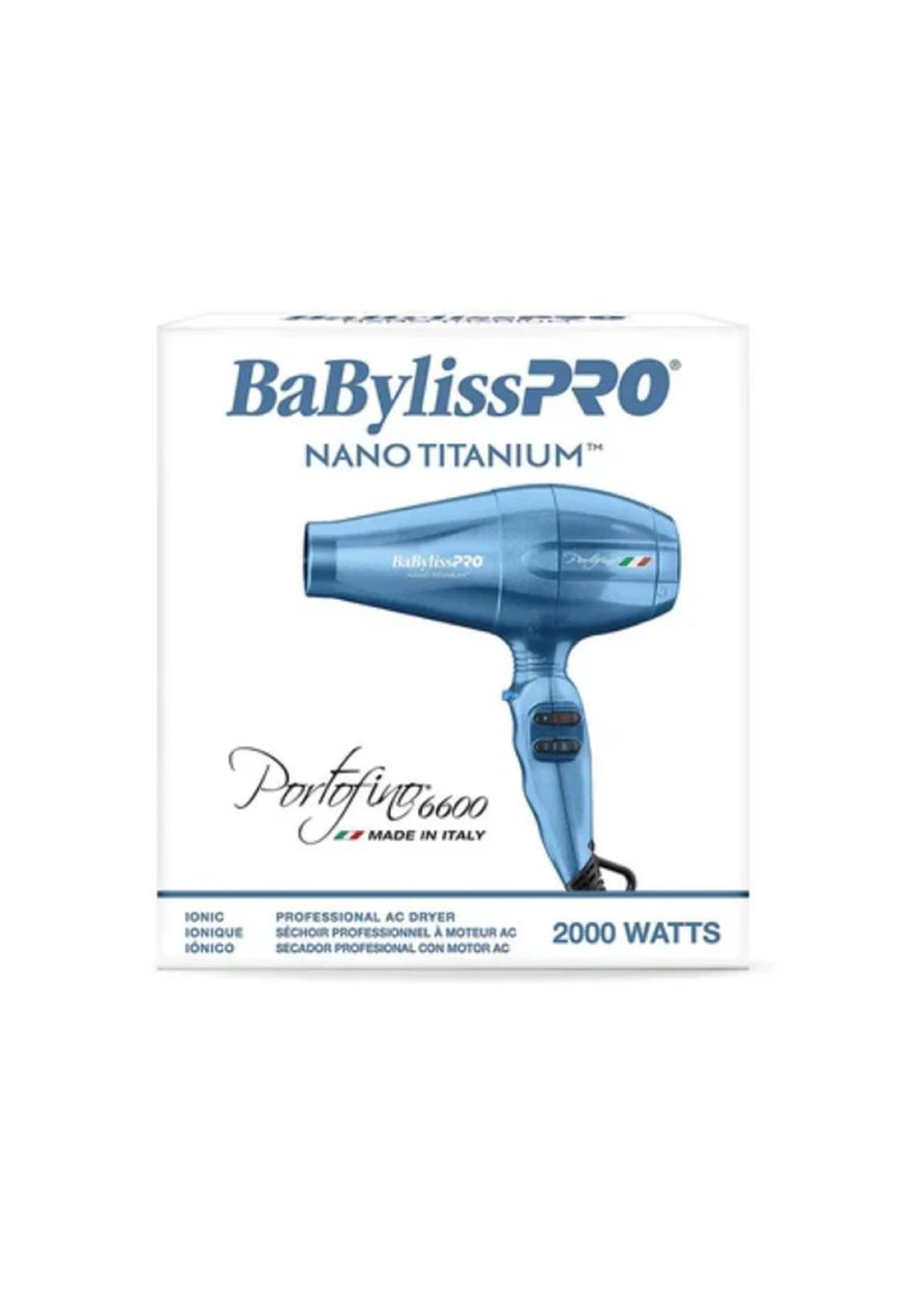 Secador de pelo Nano Titanium Portofino 6600 Azul BaBylissPRO-3